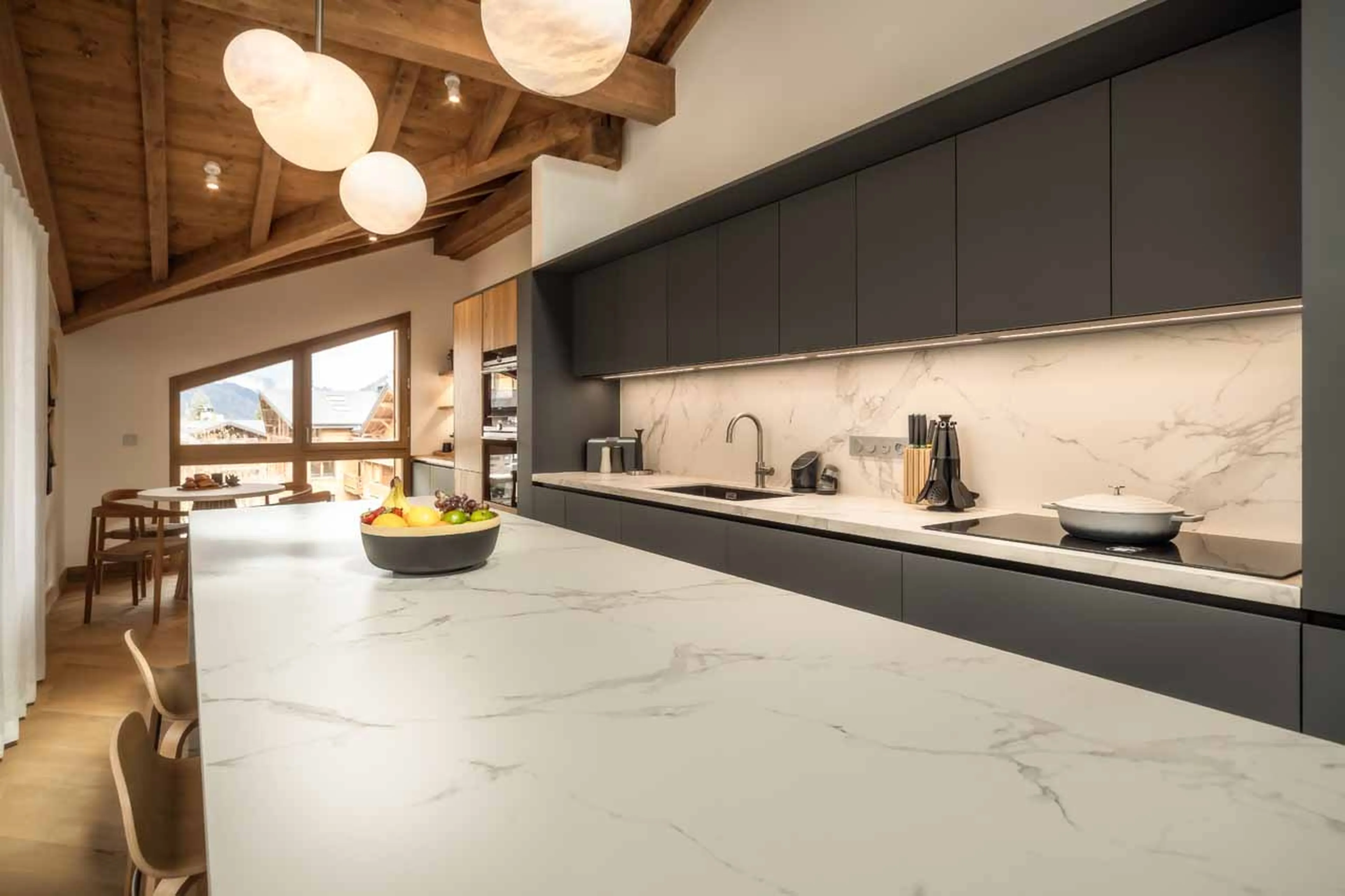 Kitchen at Penthouse Snowgum in Morzine
