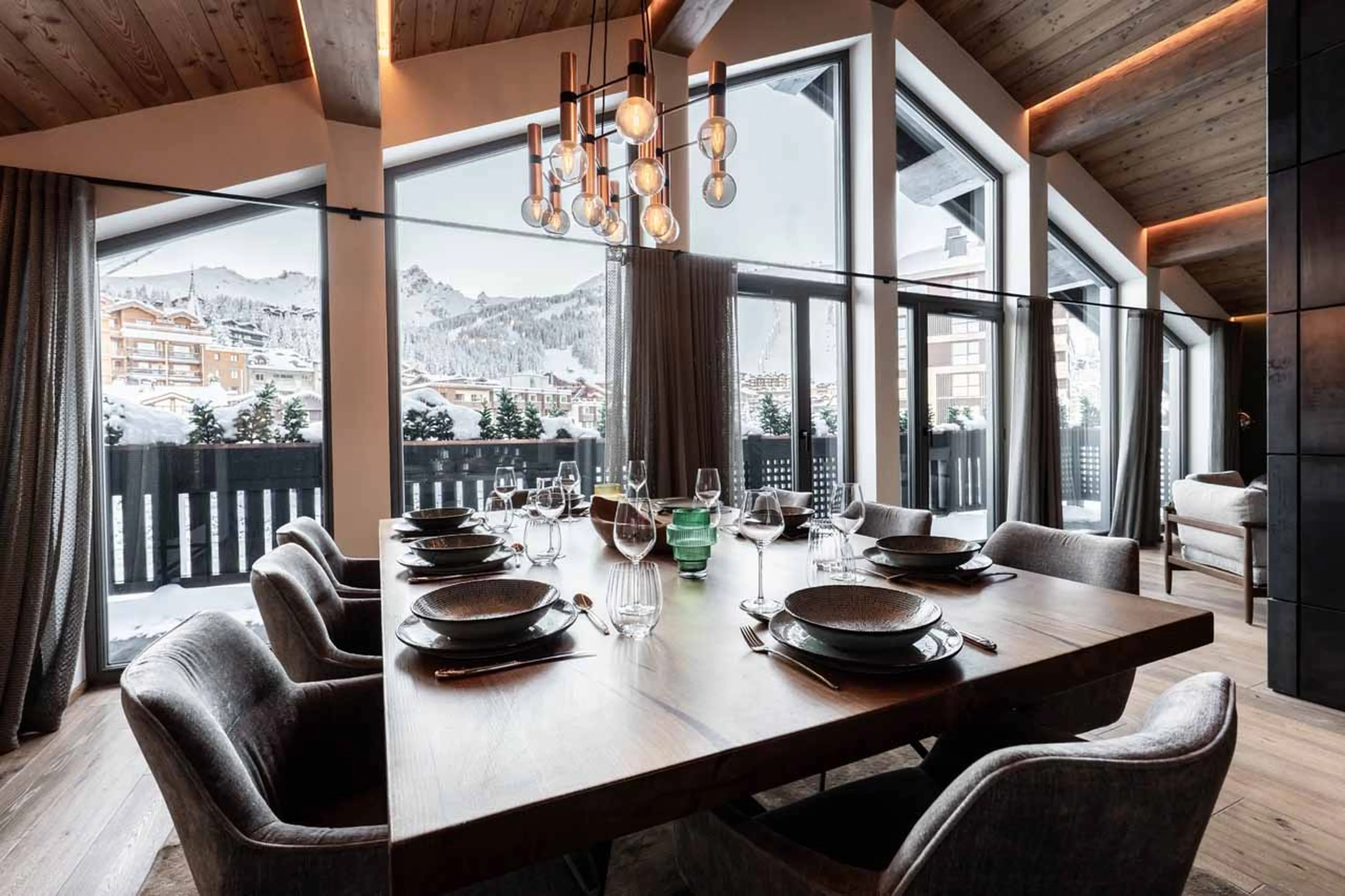 Dining table at Penthouse The View in Courchevel 1850