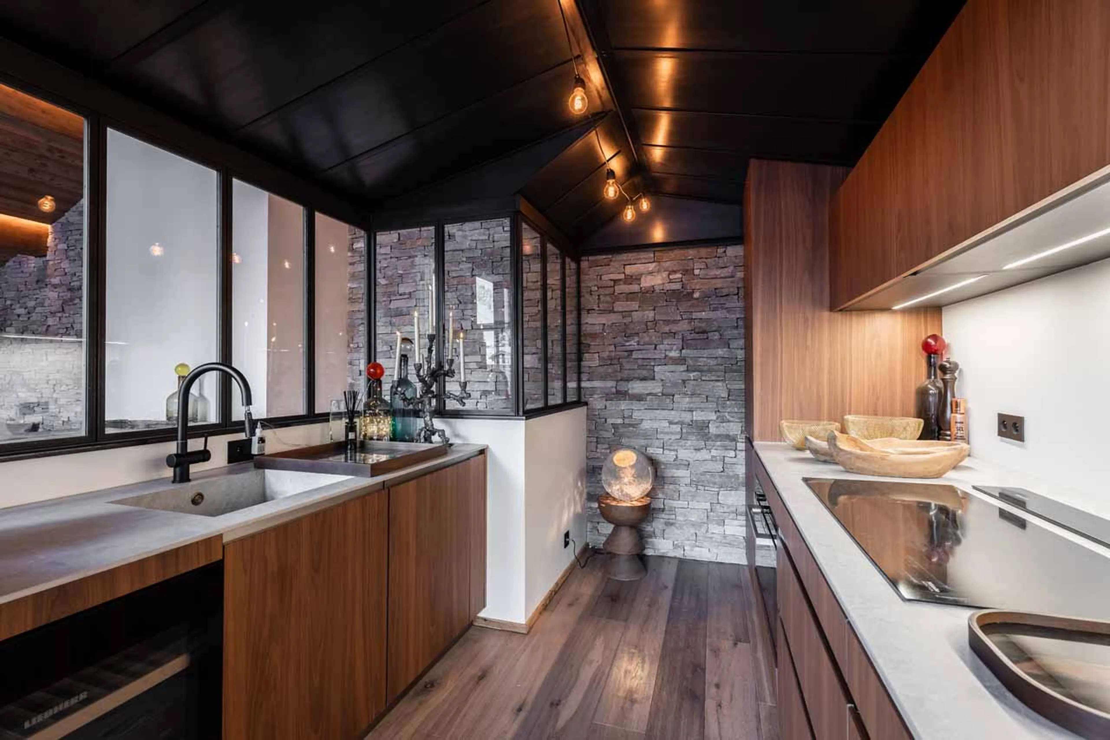 Kitchen at Penthouse The View in Courchevel 1850