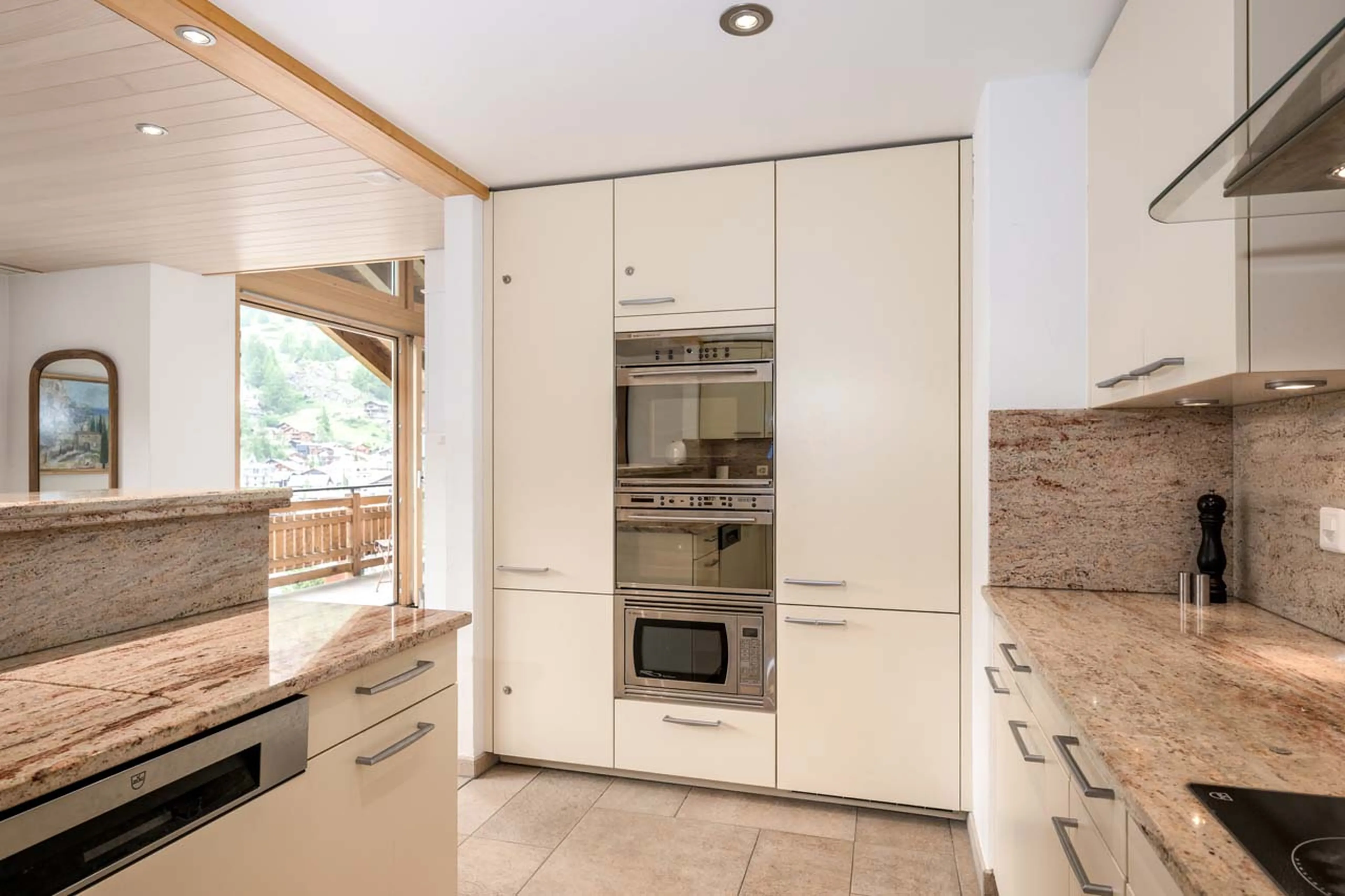 Modern kitchen at Penthouse Tiara in Zermatt