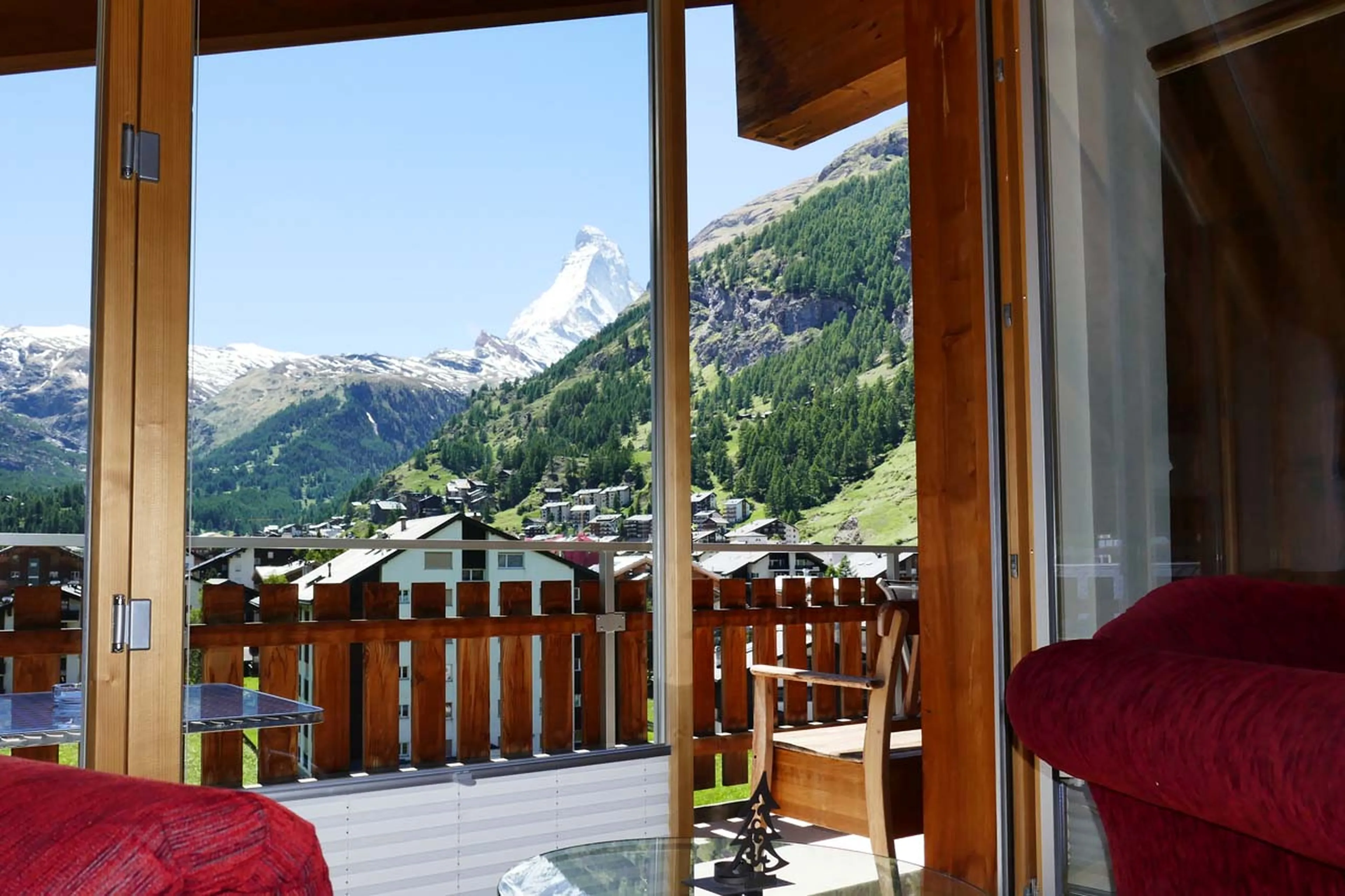 Matterhorn view at Penthouse Zeus in Zermatt