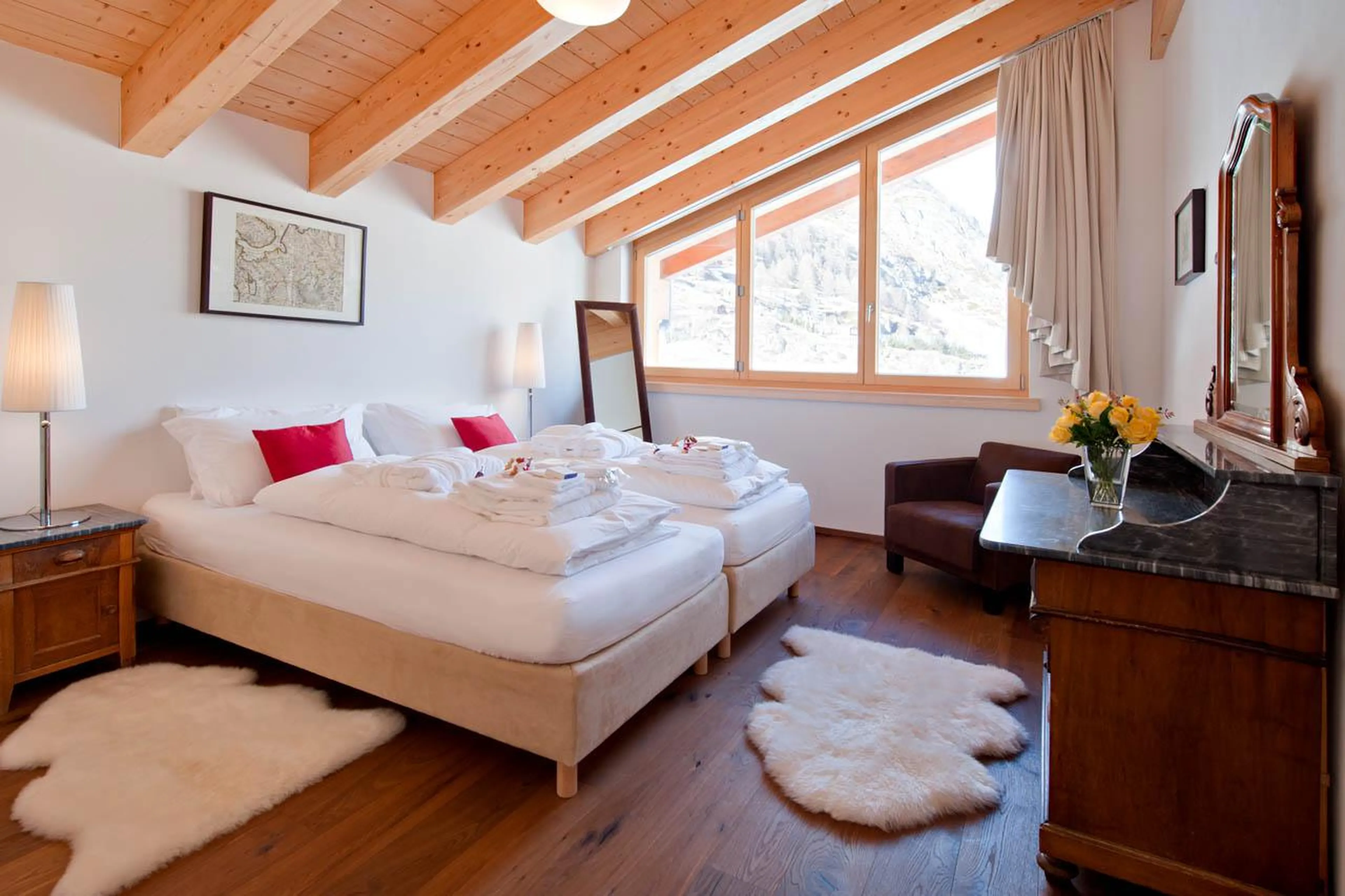 Bedroom three at Chalet Zeus in Zermatt