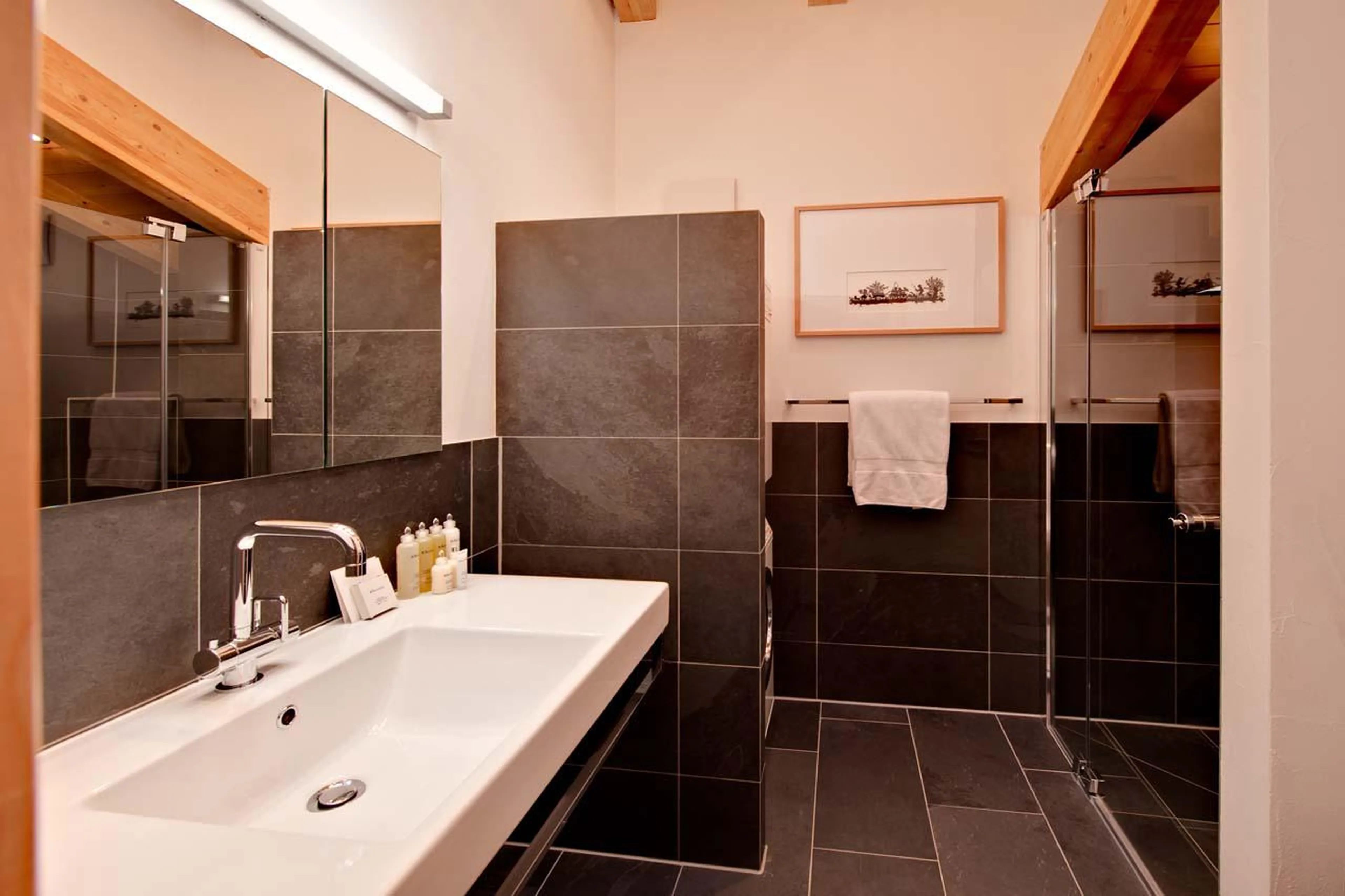 Shared bathroom at Chalet Zora in Zermatt