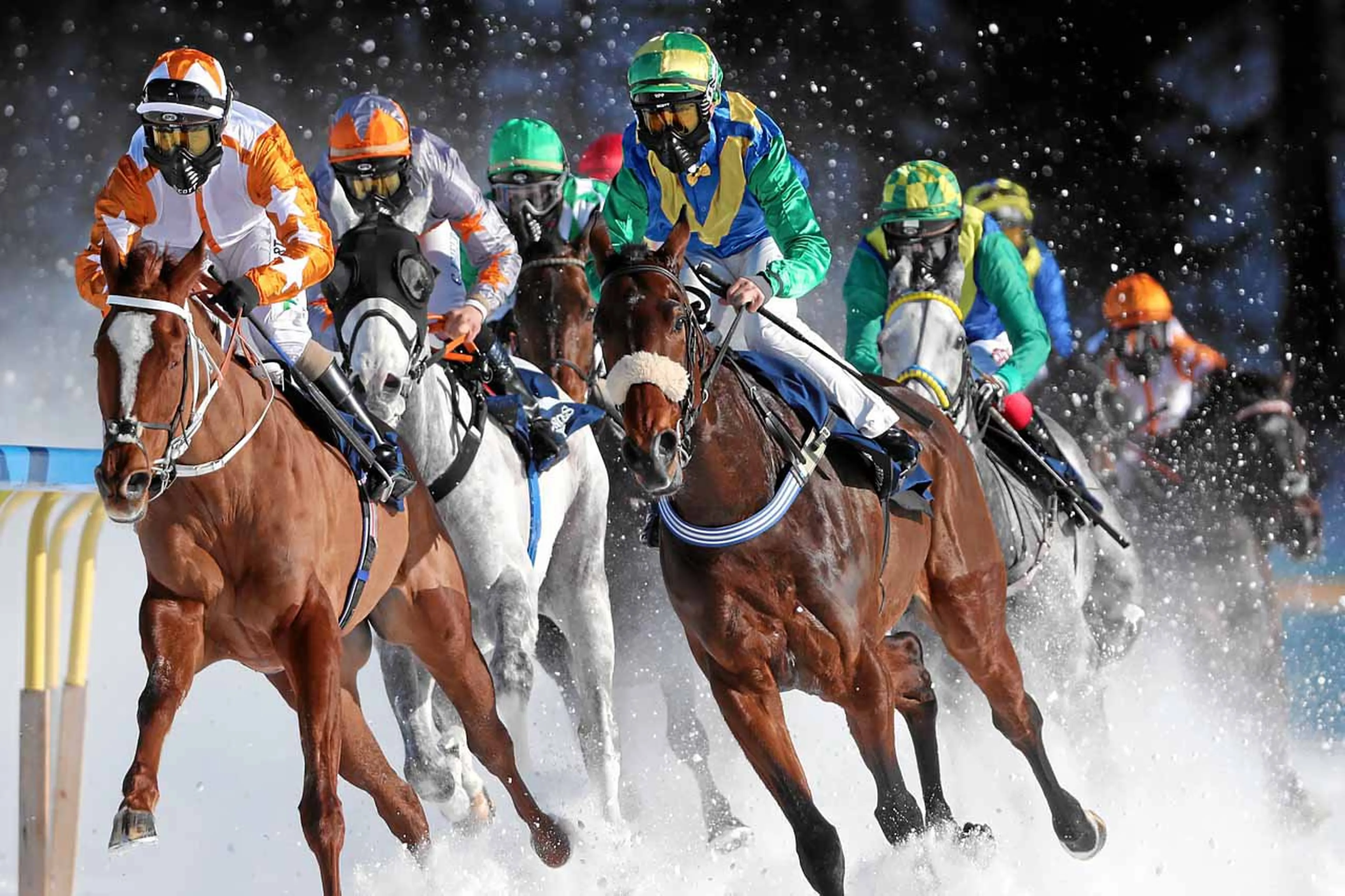 Racing at White Turf in St Moritz