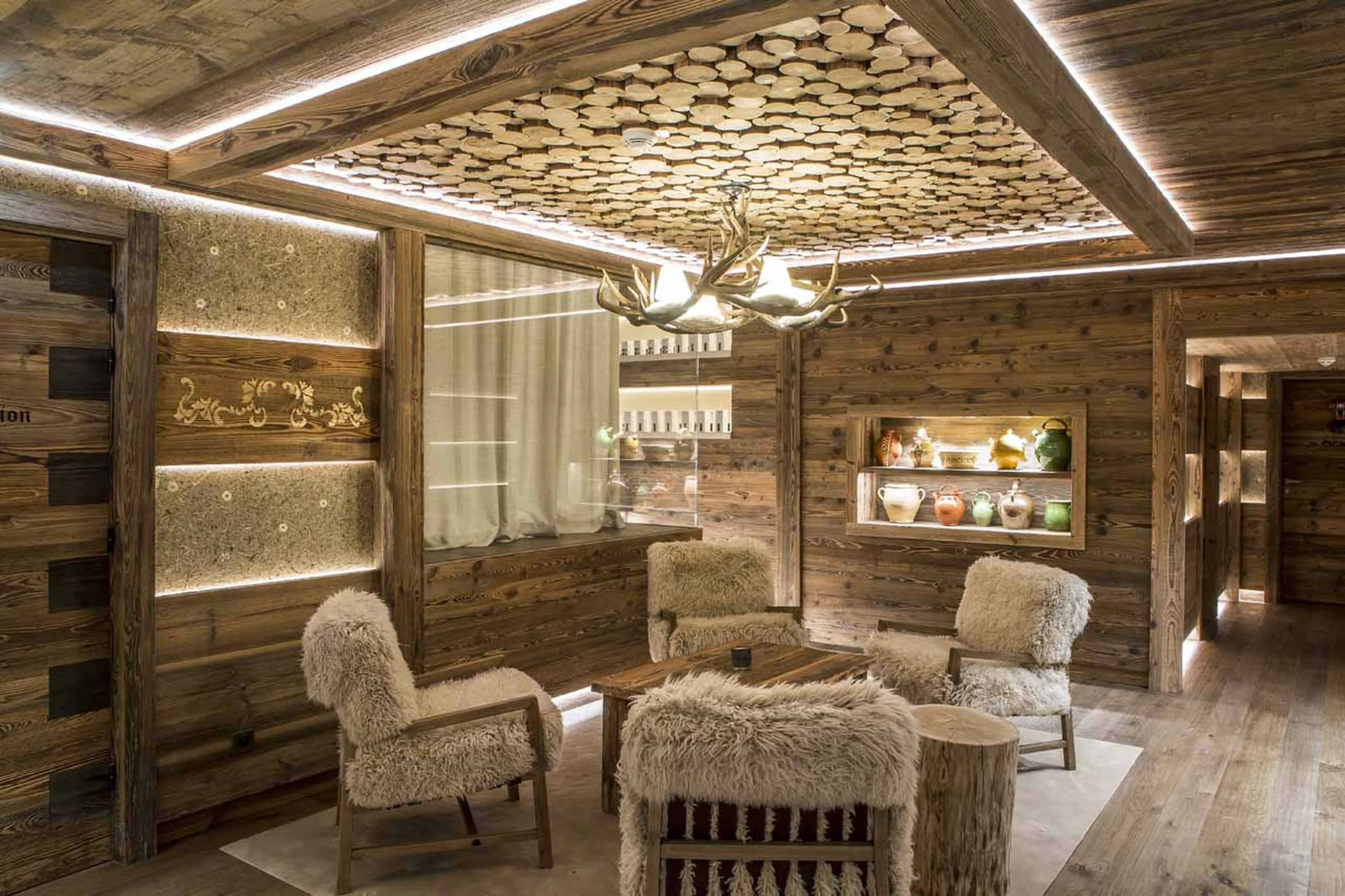 Spa area at Refuge de la Traye in Meribel