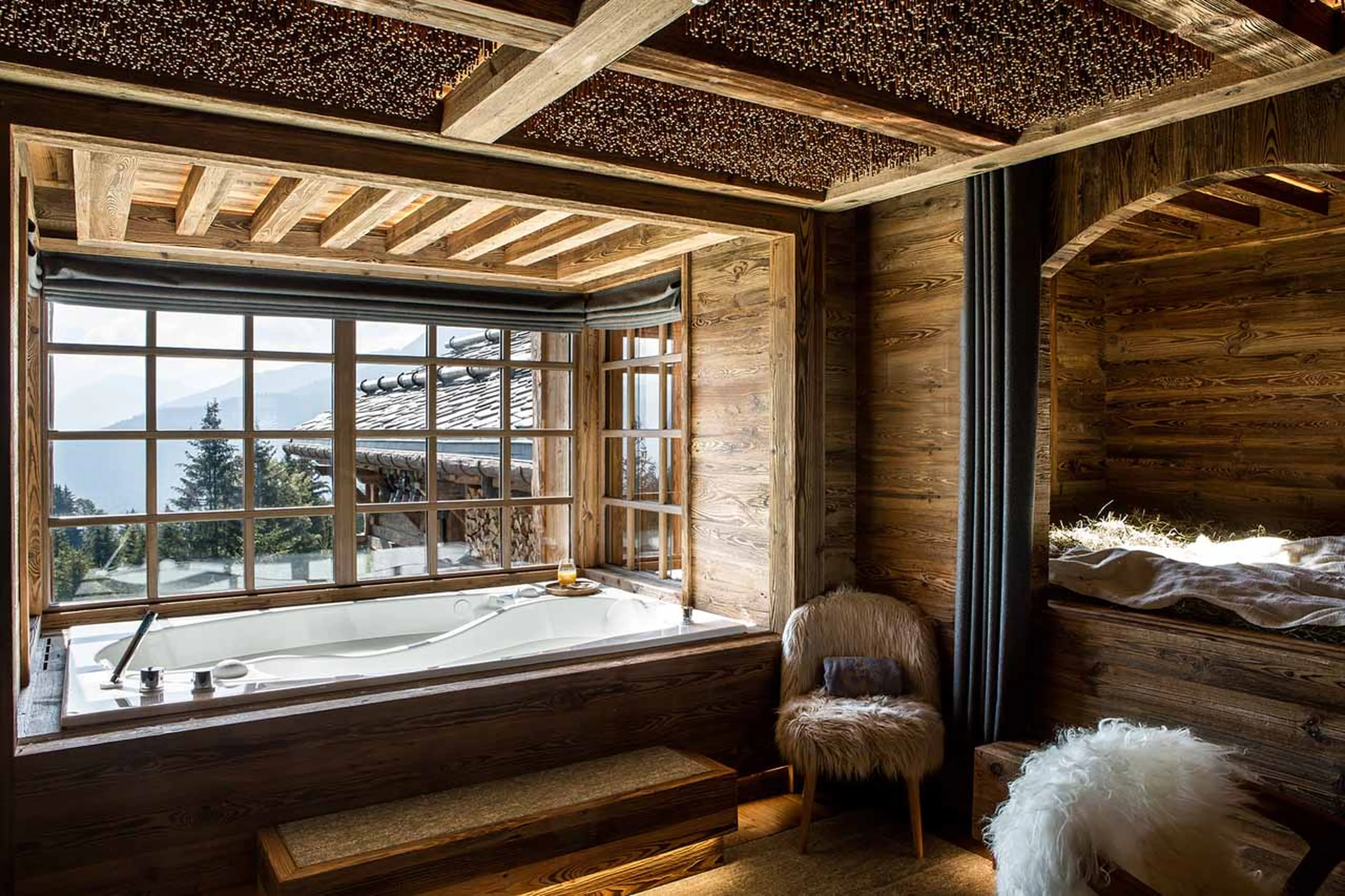 Hay bed at Refuge de la Traye in Meribel