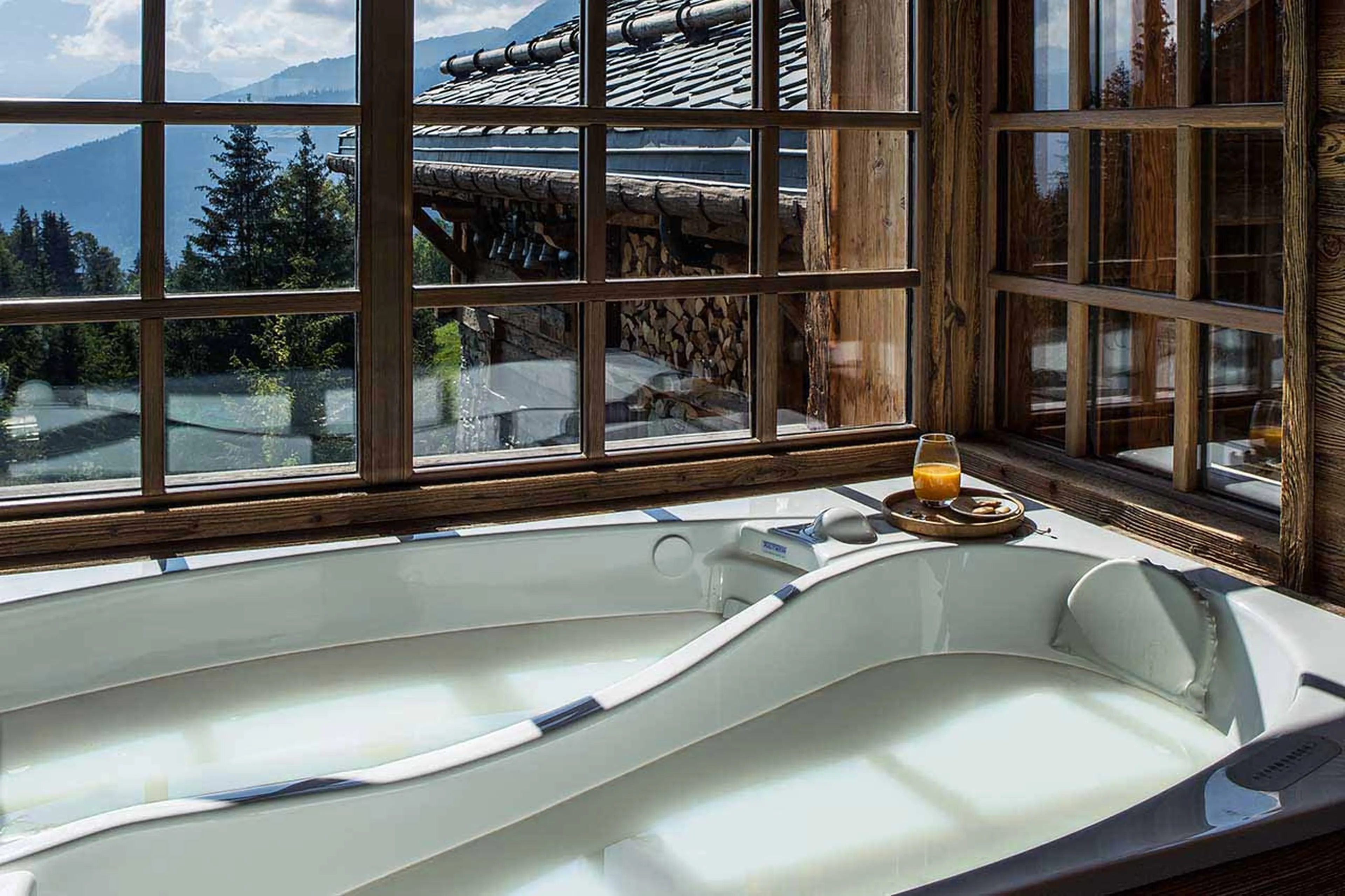 Milk bath at Refuge de la Traye in Meribel