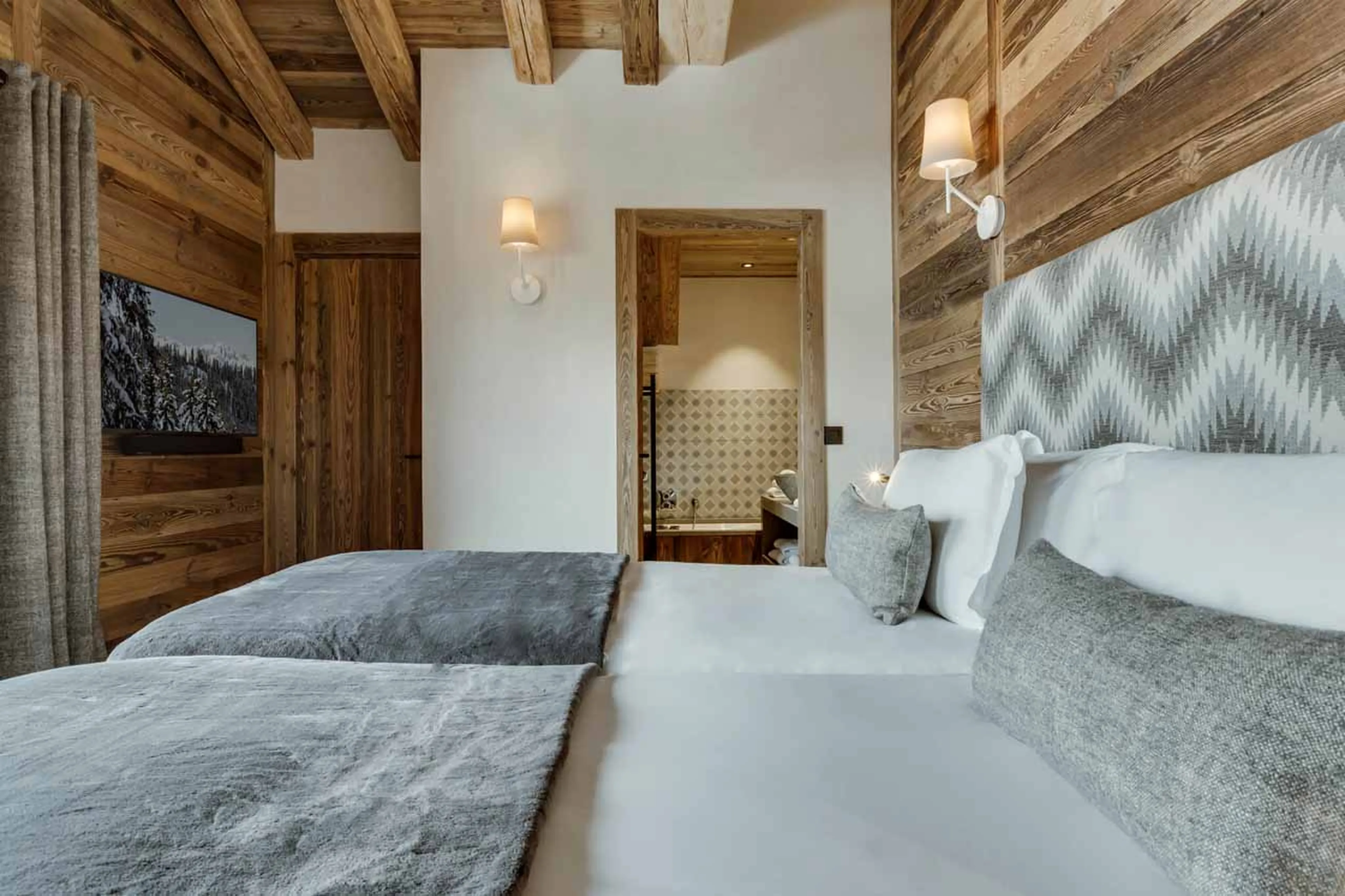 Bedroom two at Penthouse Rocca in Val d'Isere