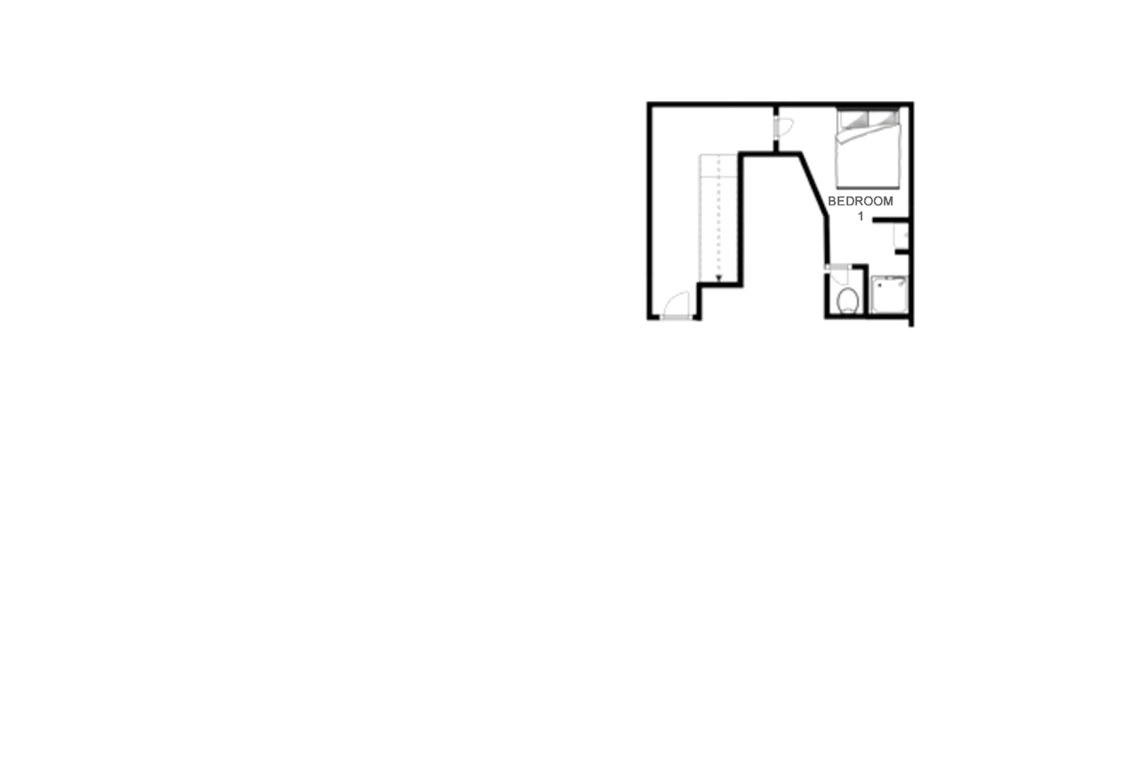 Lower level floor plan of Rocca Penthouse in Val d'Isere