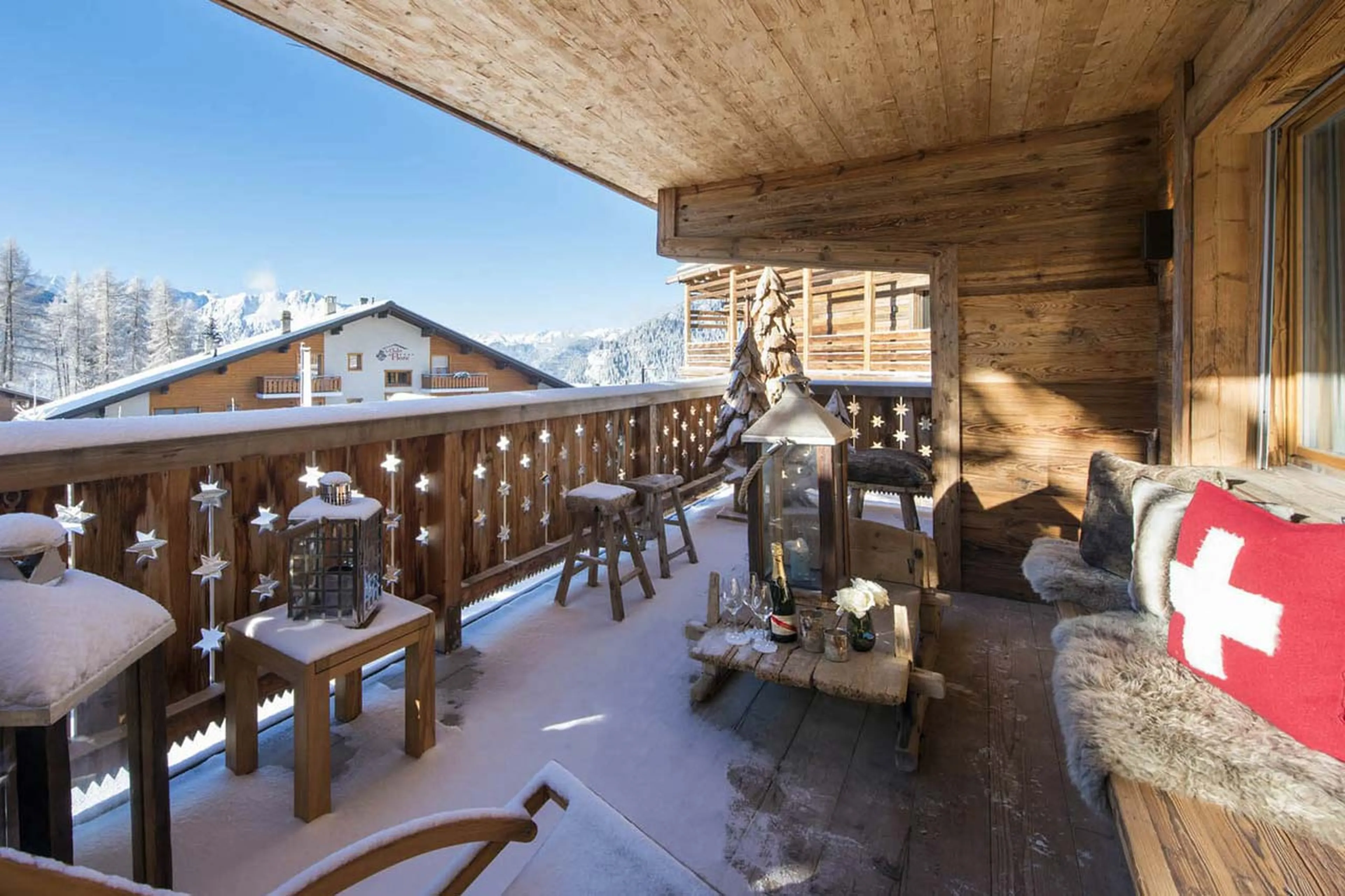Balcony of Exterior of Apartment Rosalp 4 in Verbier