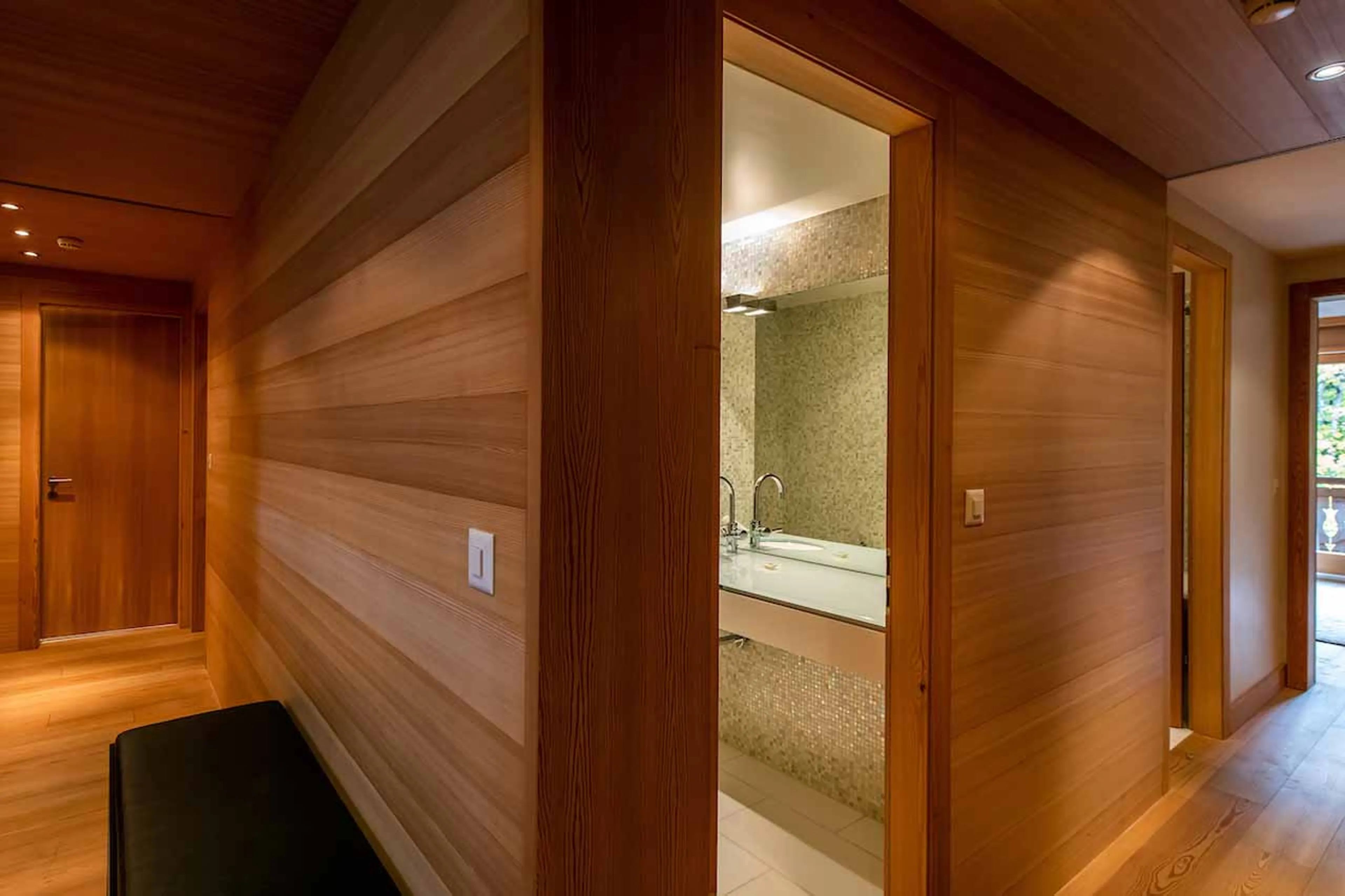 Corridor and bathroom at Royalp Modern Penthouse in Villars