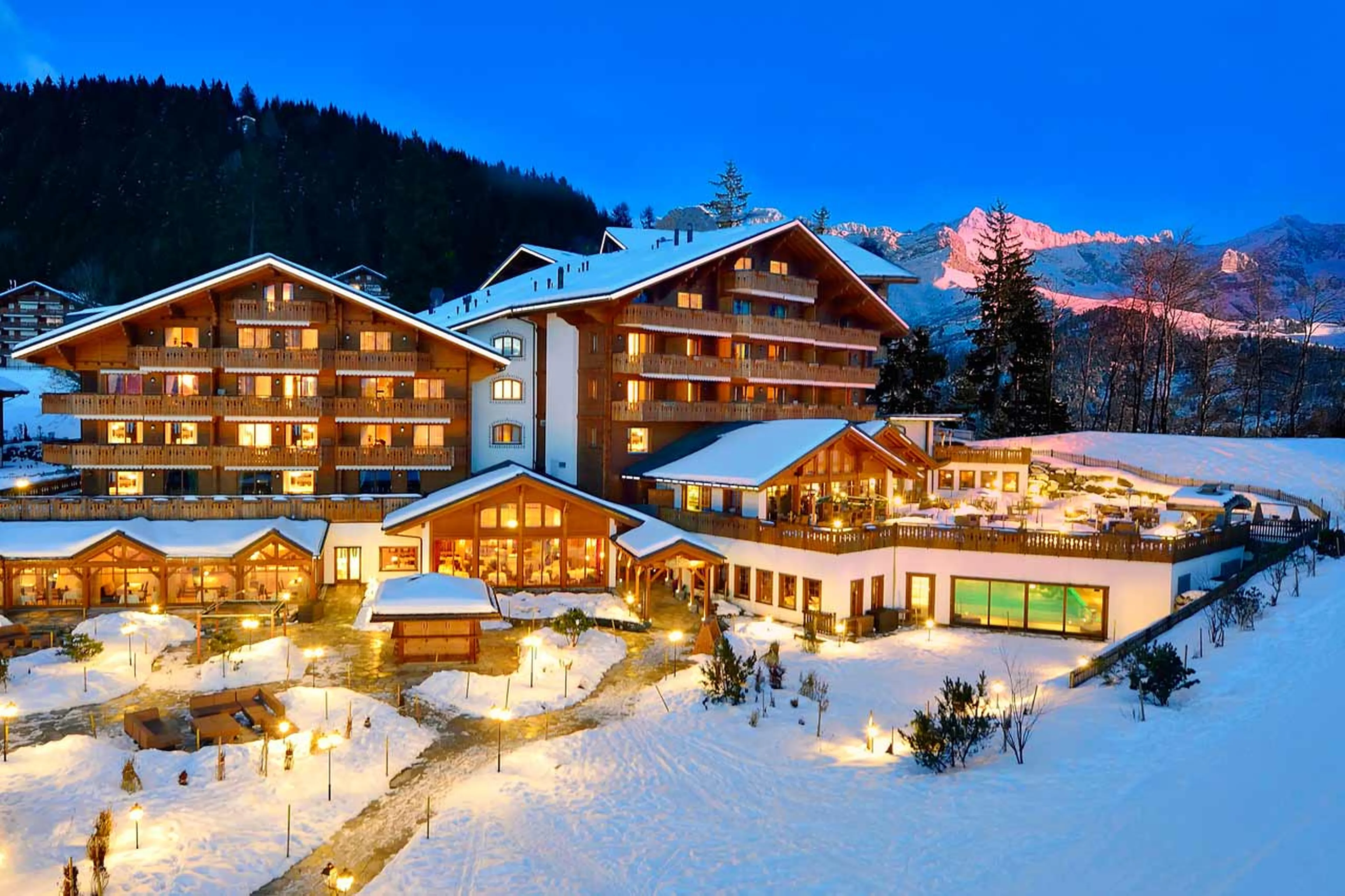 Exterior of Chalet Royalp Hotel & Spa in Villars