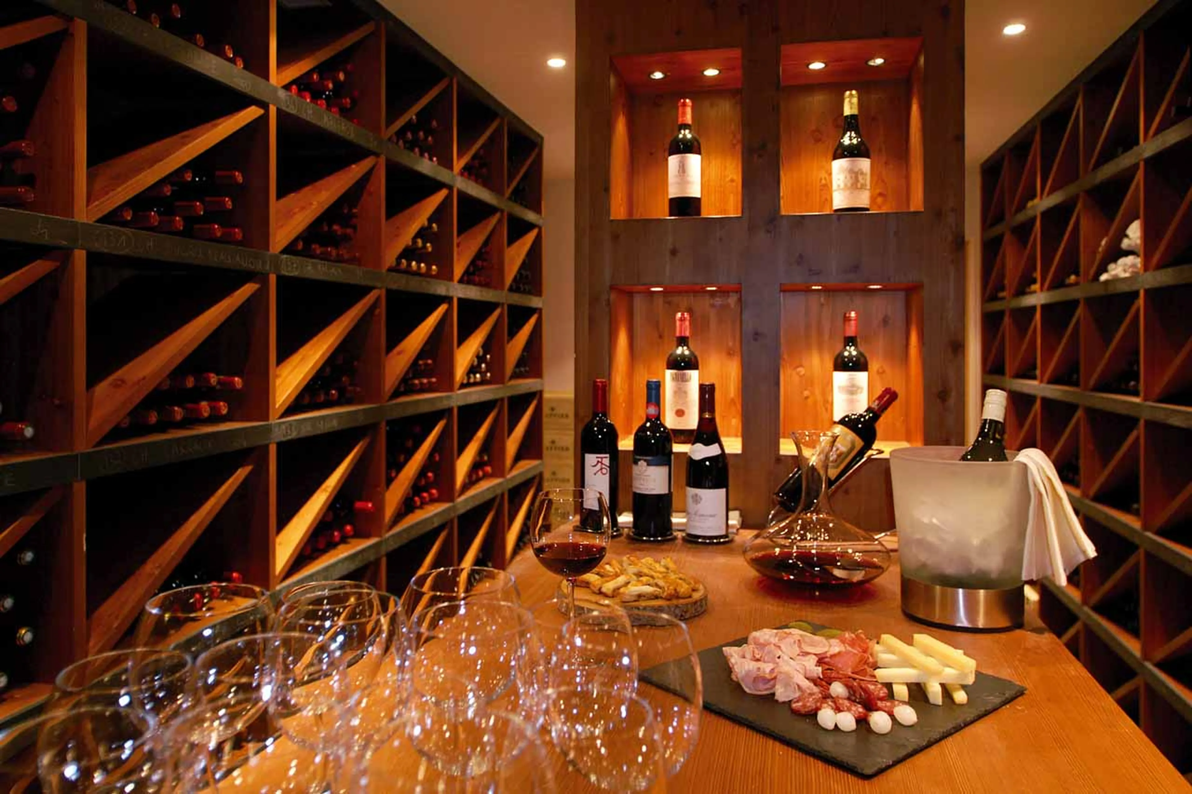 Hotel wine cellar at Royalp Modern Penthouse in Villars