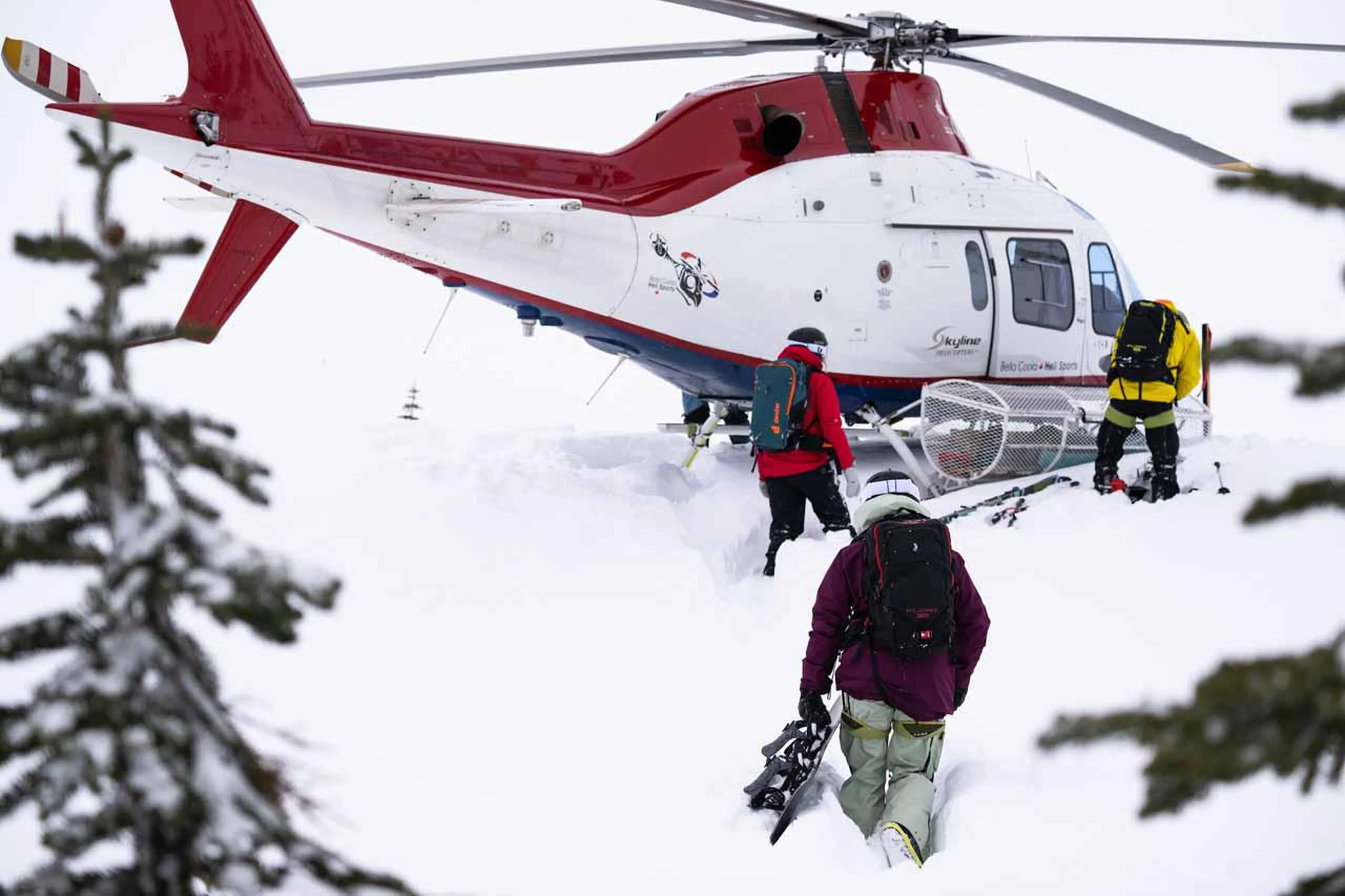 Helicopter at Sand Creek Ranch in Bella Coola