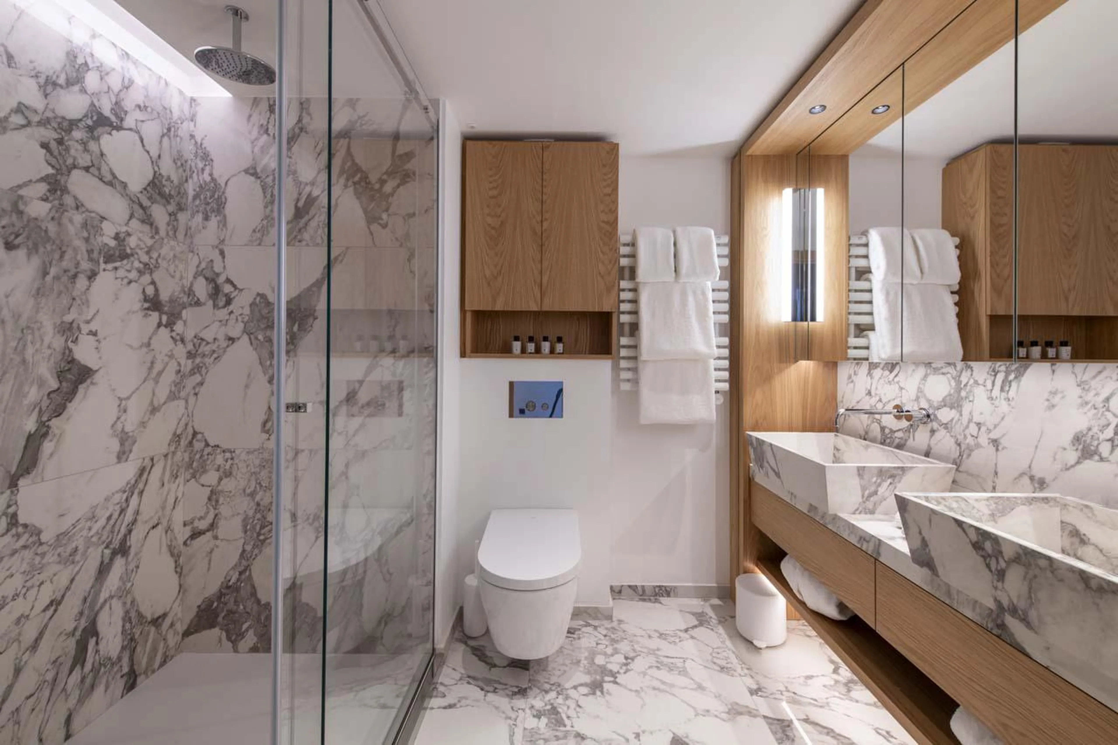 En-suite shower room at Sasha Apartment 4 in Courchevel 1850