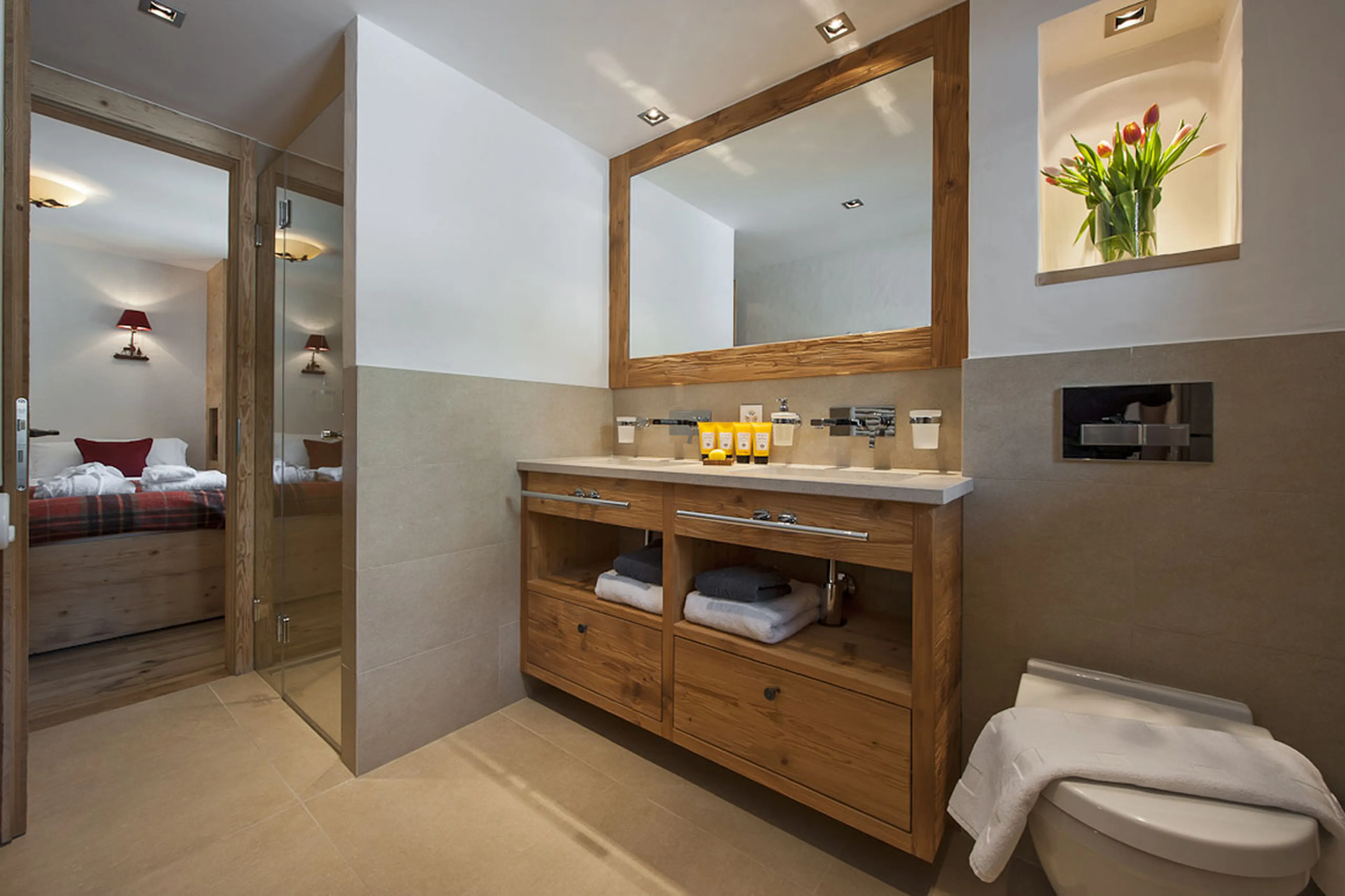 Shared shower room at Apartment Sayeu 116 in Verbier