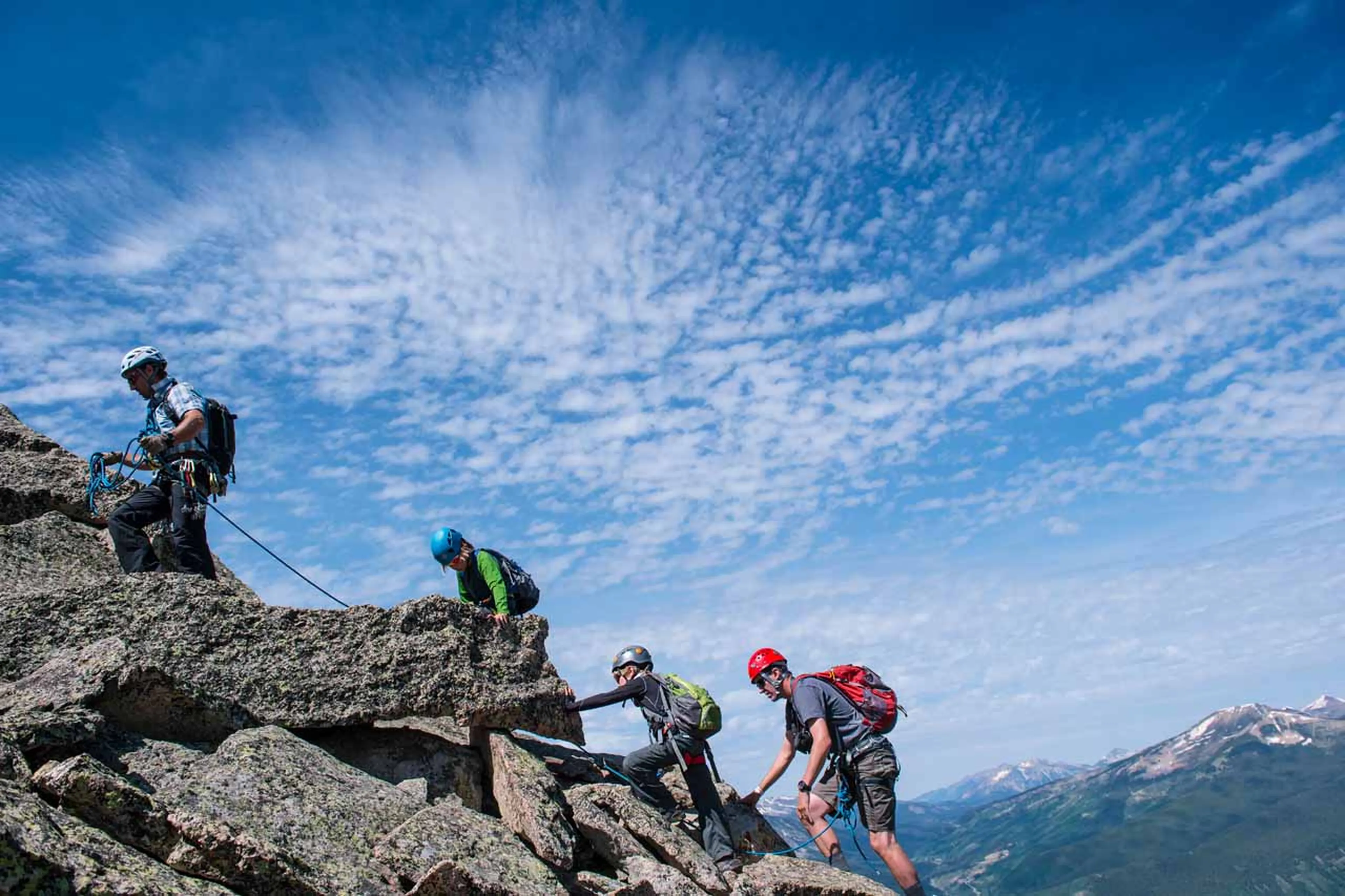 Rock climbing at Scarp Ridge Lodge in Crested Butte