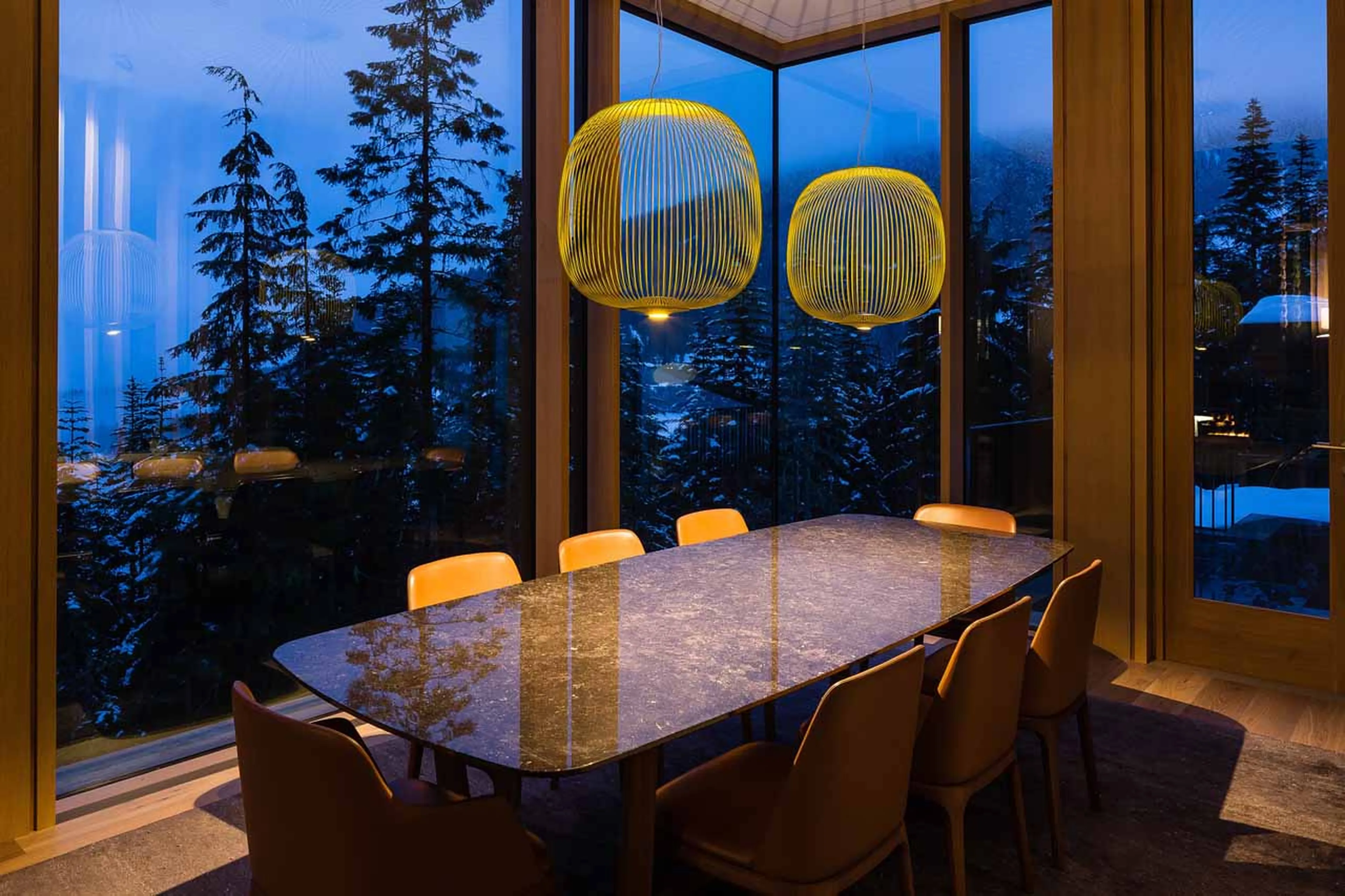 Dining area at Serenity Estate Kadenwood in Whistler