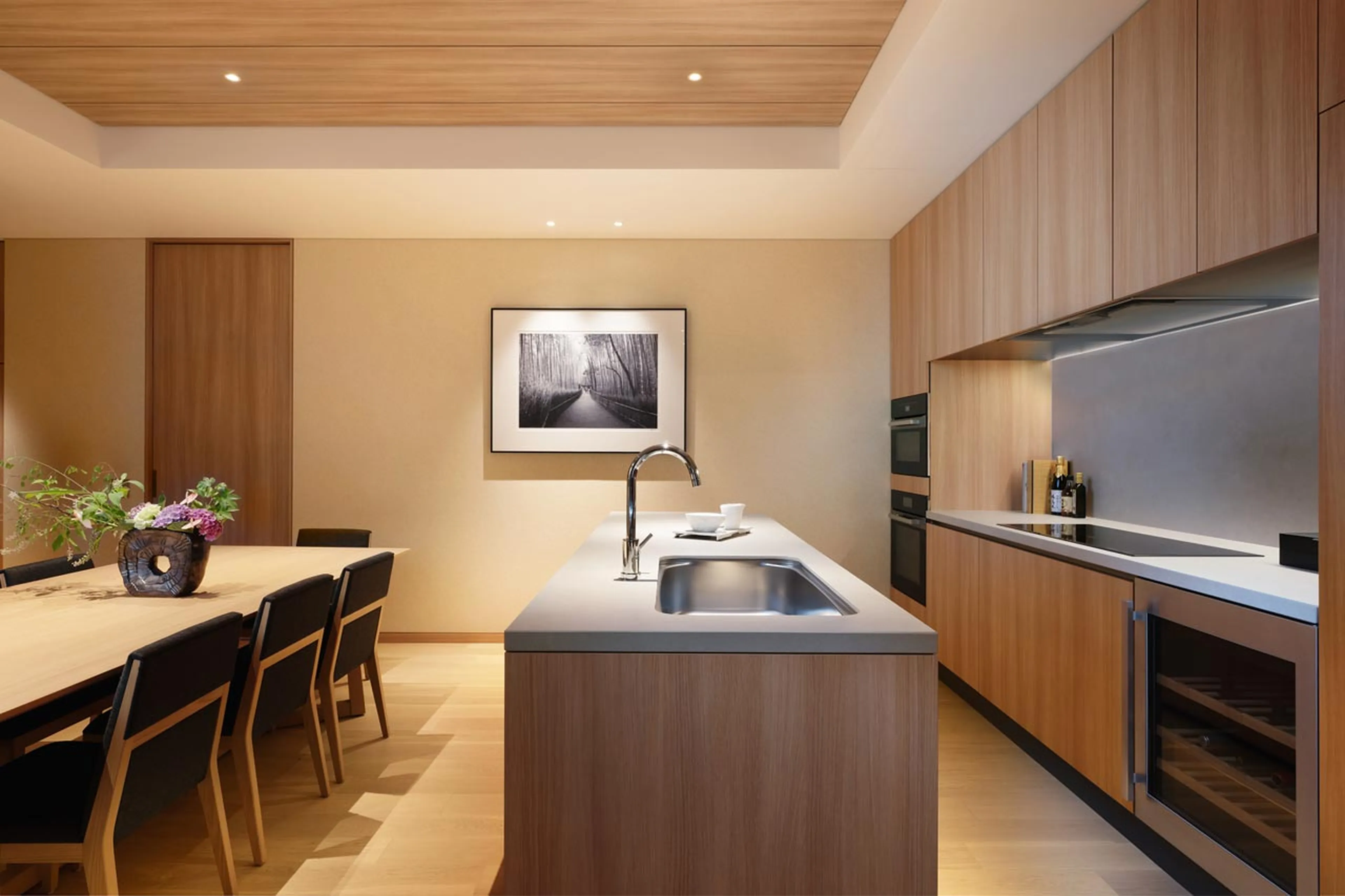 setsu four bedroom suite kitchen and dining area