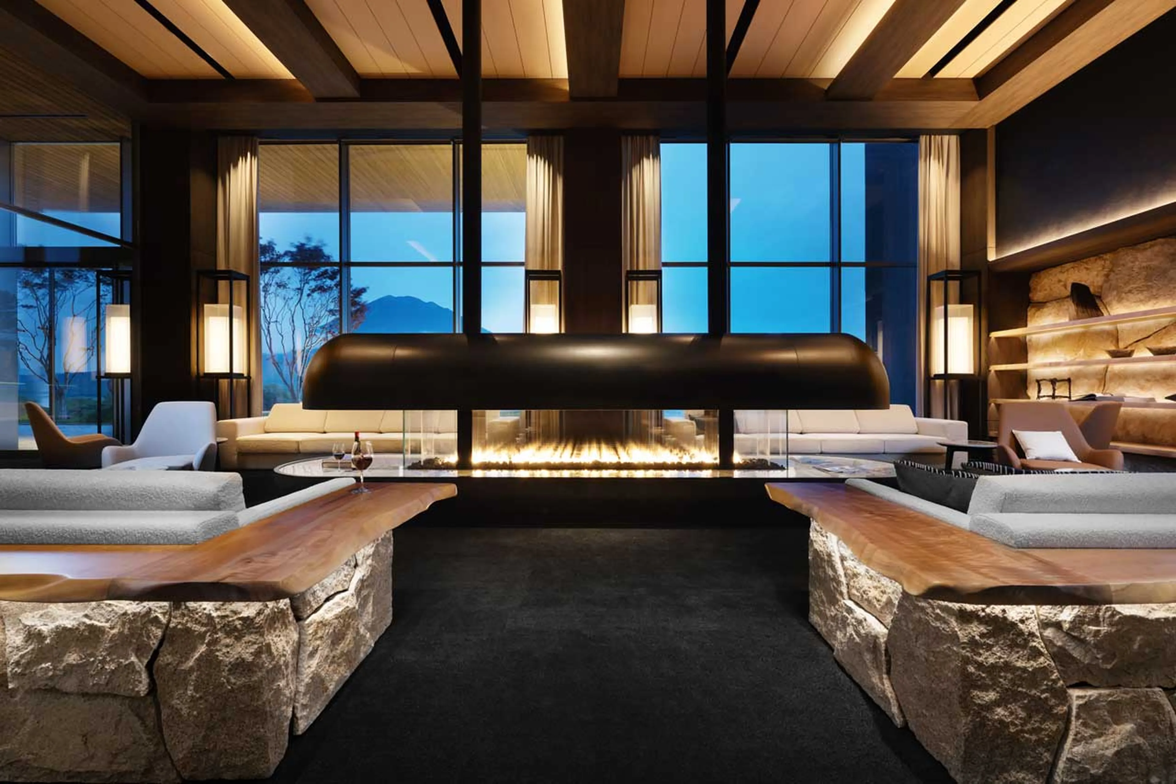 Lobby lounge at Setsu in Niseko