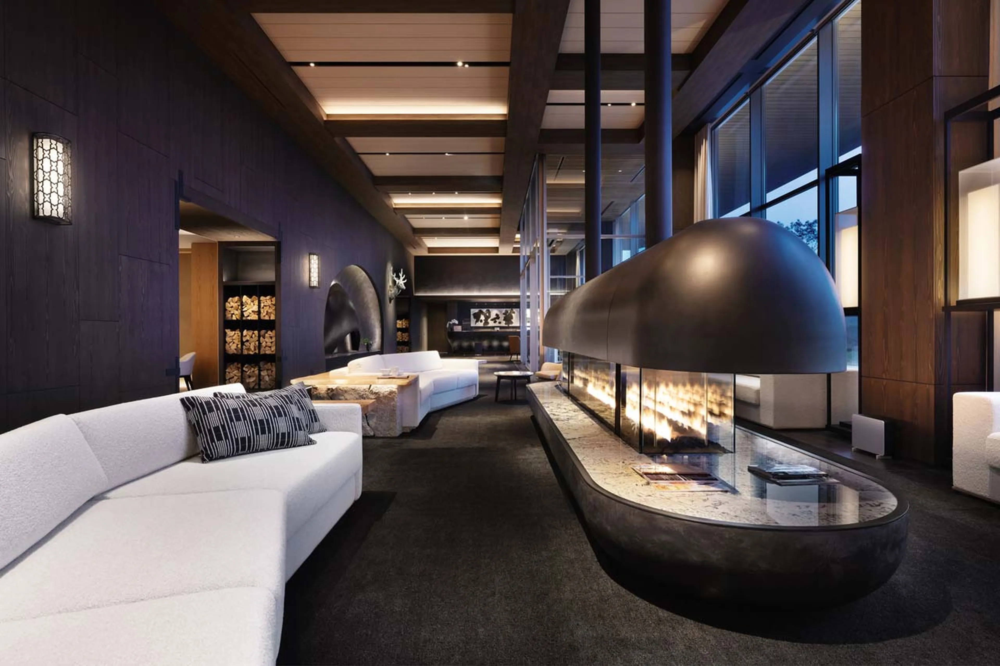 Lobby lounge at Setsu in Niseko