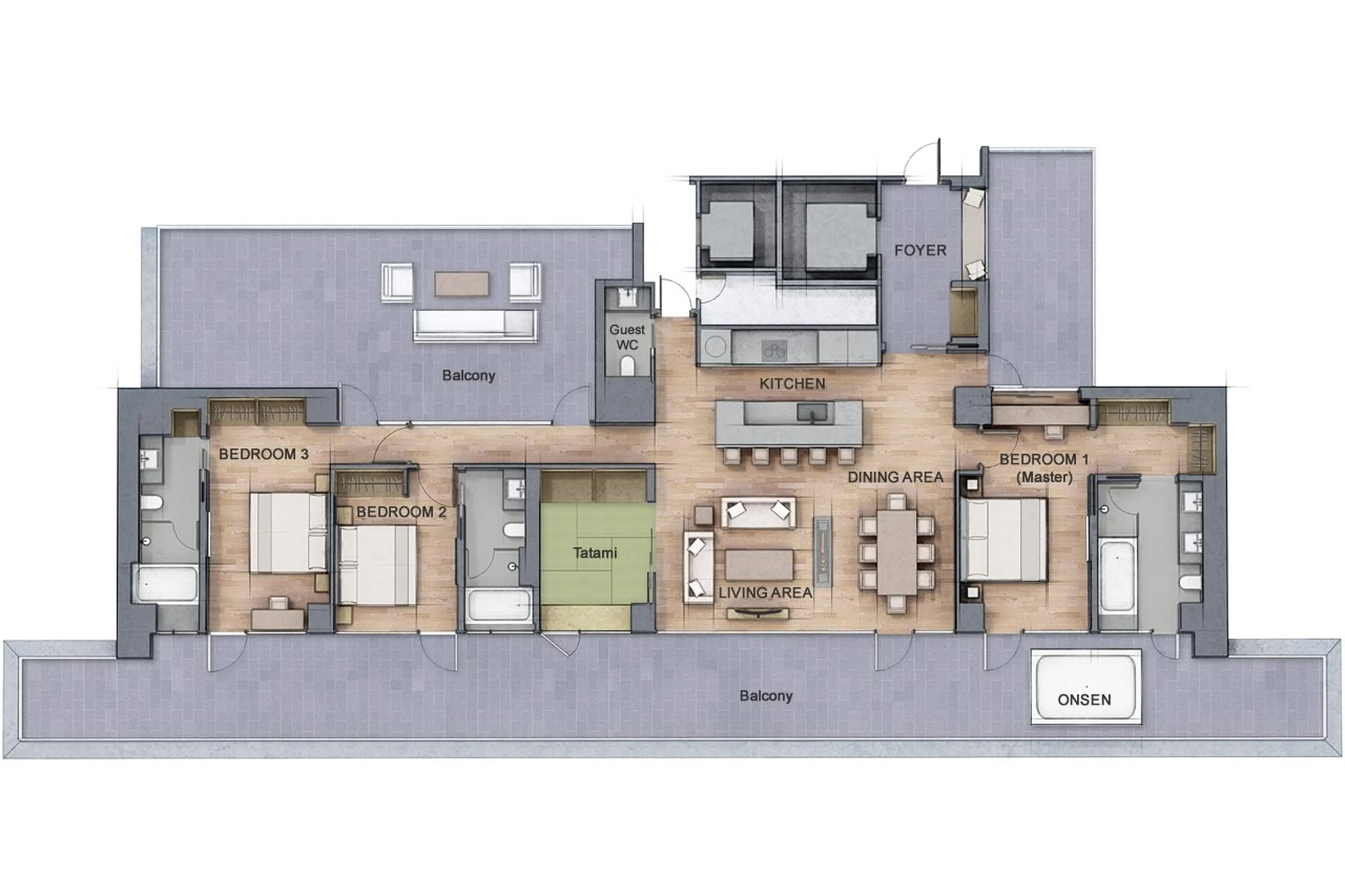 Floor plan for Setsu Penthouse in Niseko