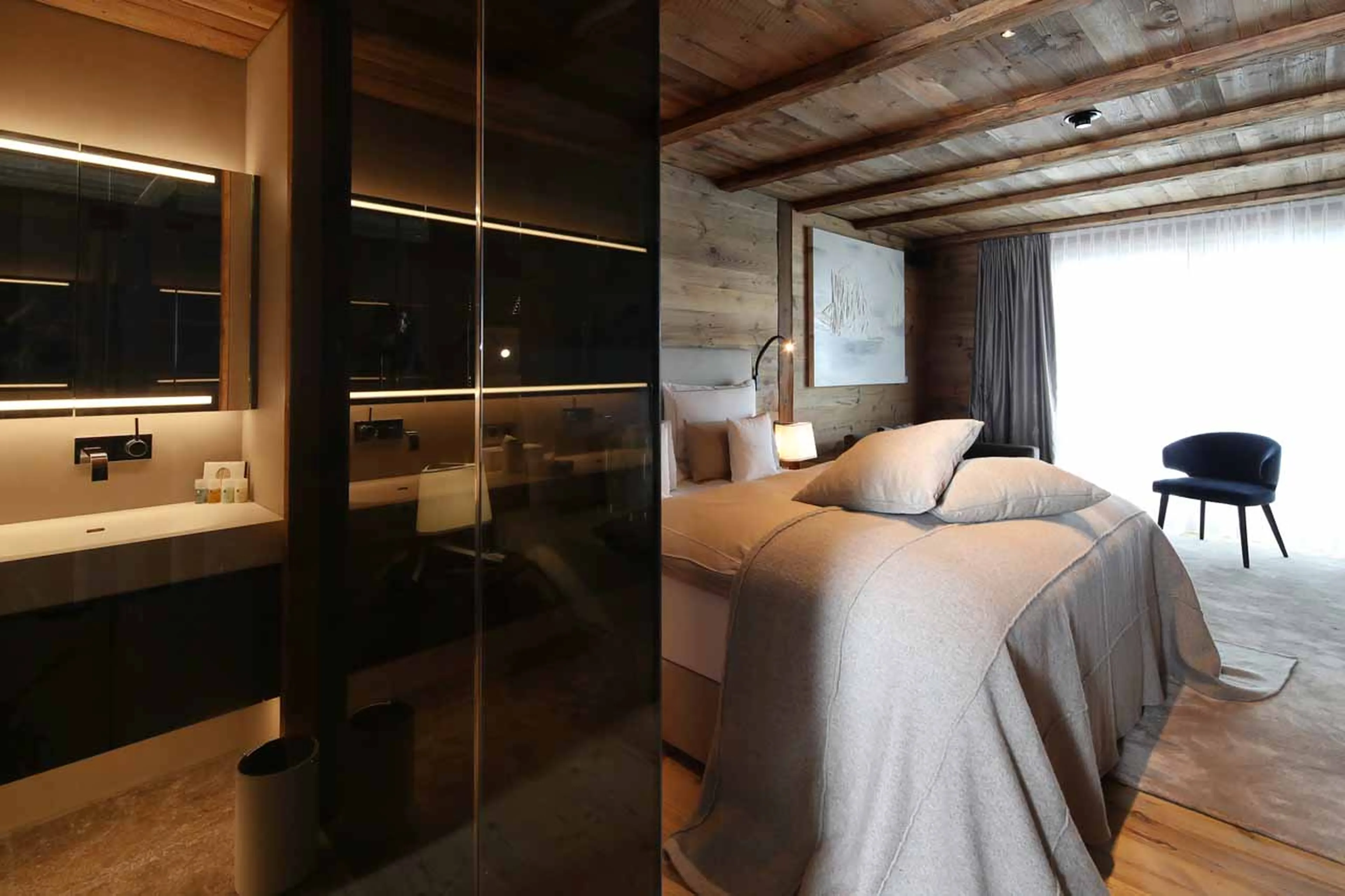 Bedroom two at Severins Residence in Lech