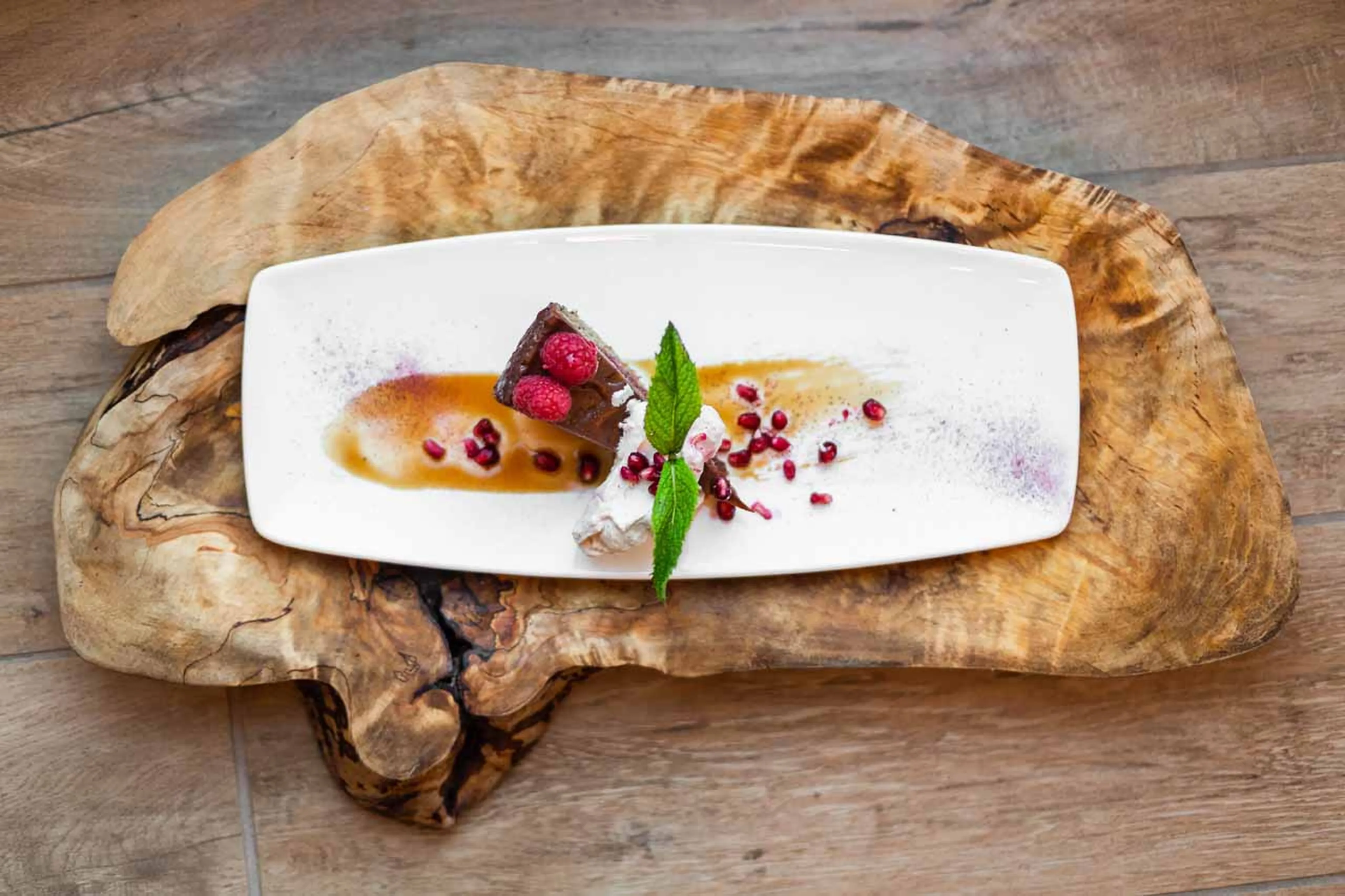 Dessert at Sheldon Chalet in Alaska