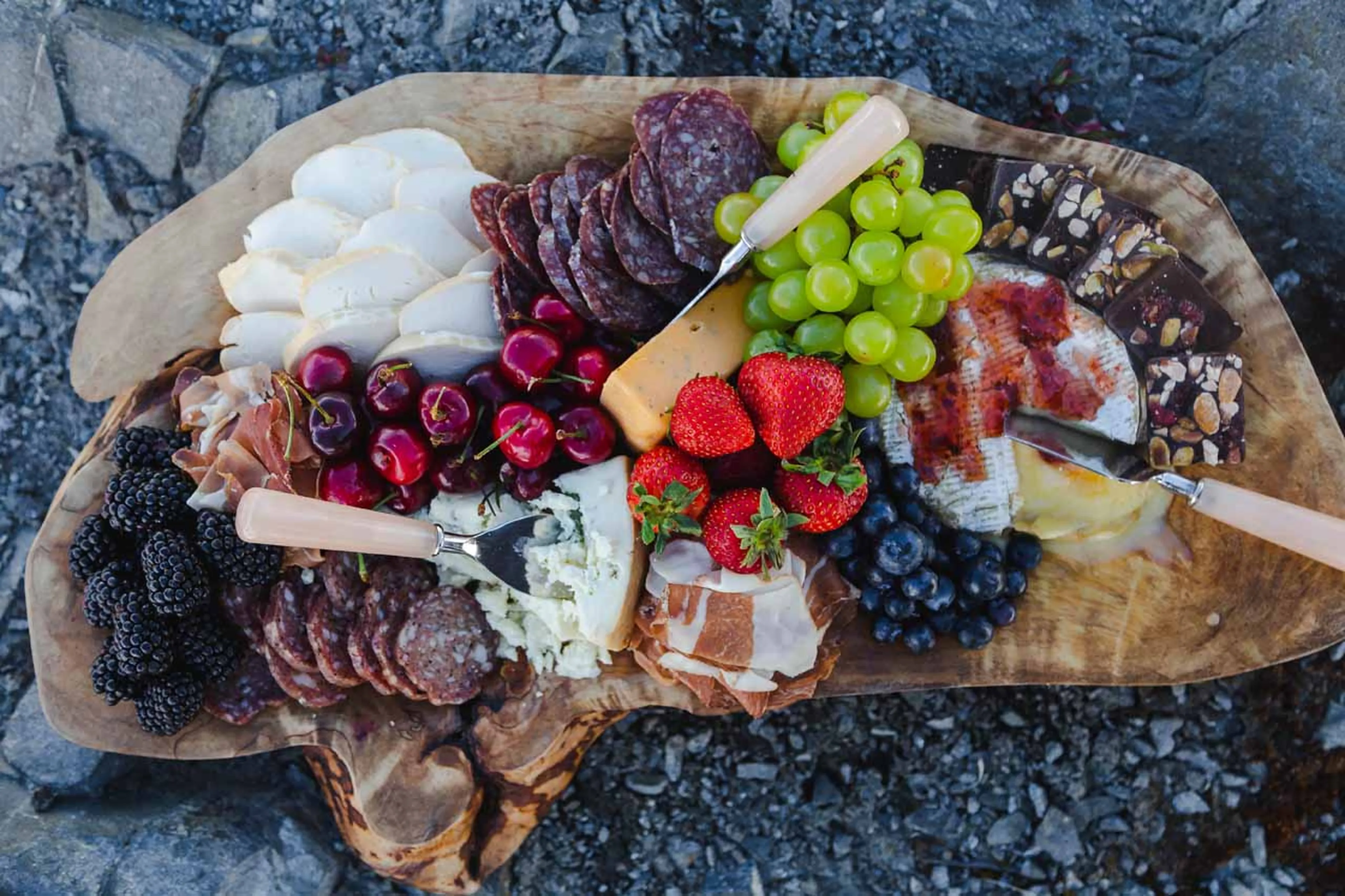 Cheese platter at Sheldon Chalet in Alaska