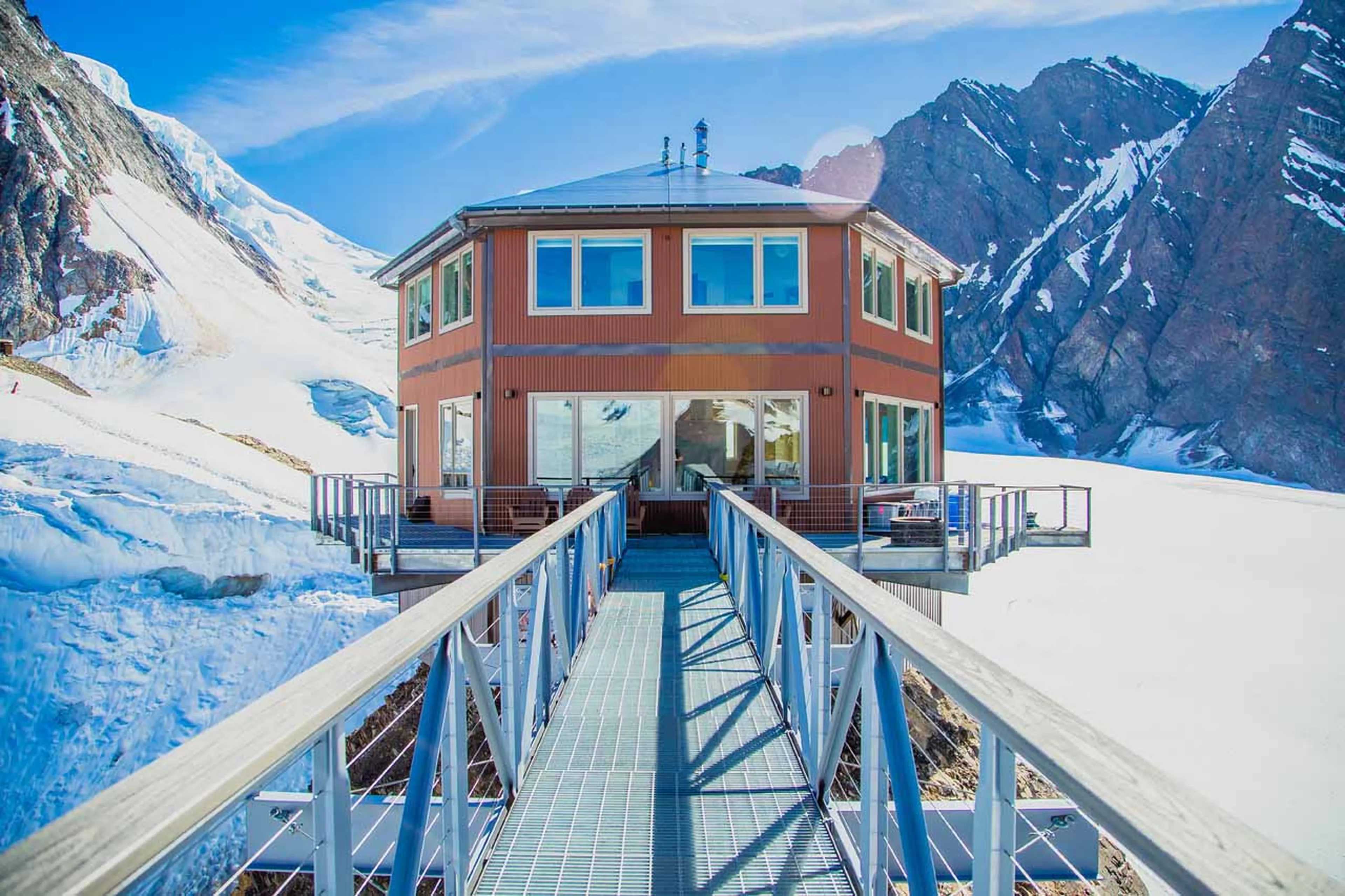 Exterior of Sheldon Chalet in Alaska