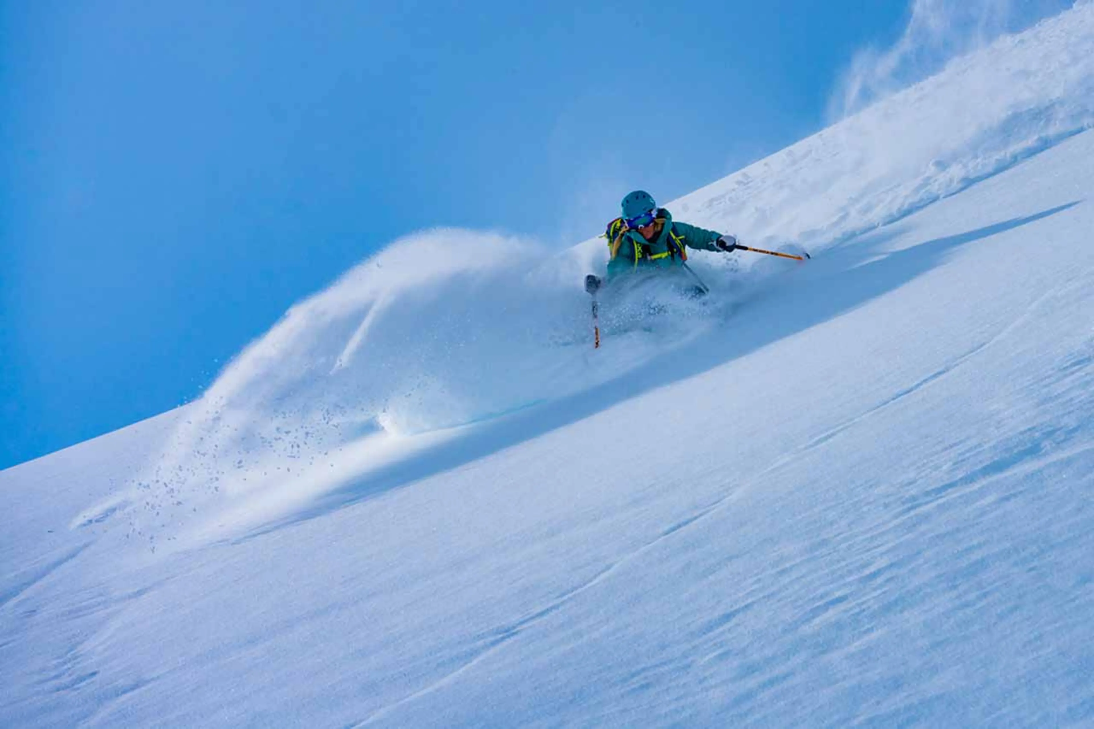 Skiing at Sheldon Chalet in Alaska