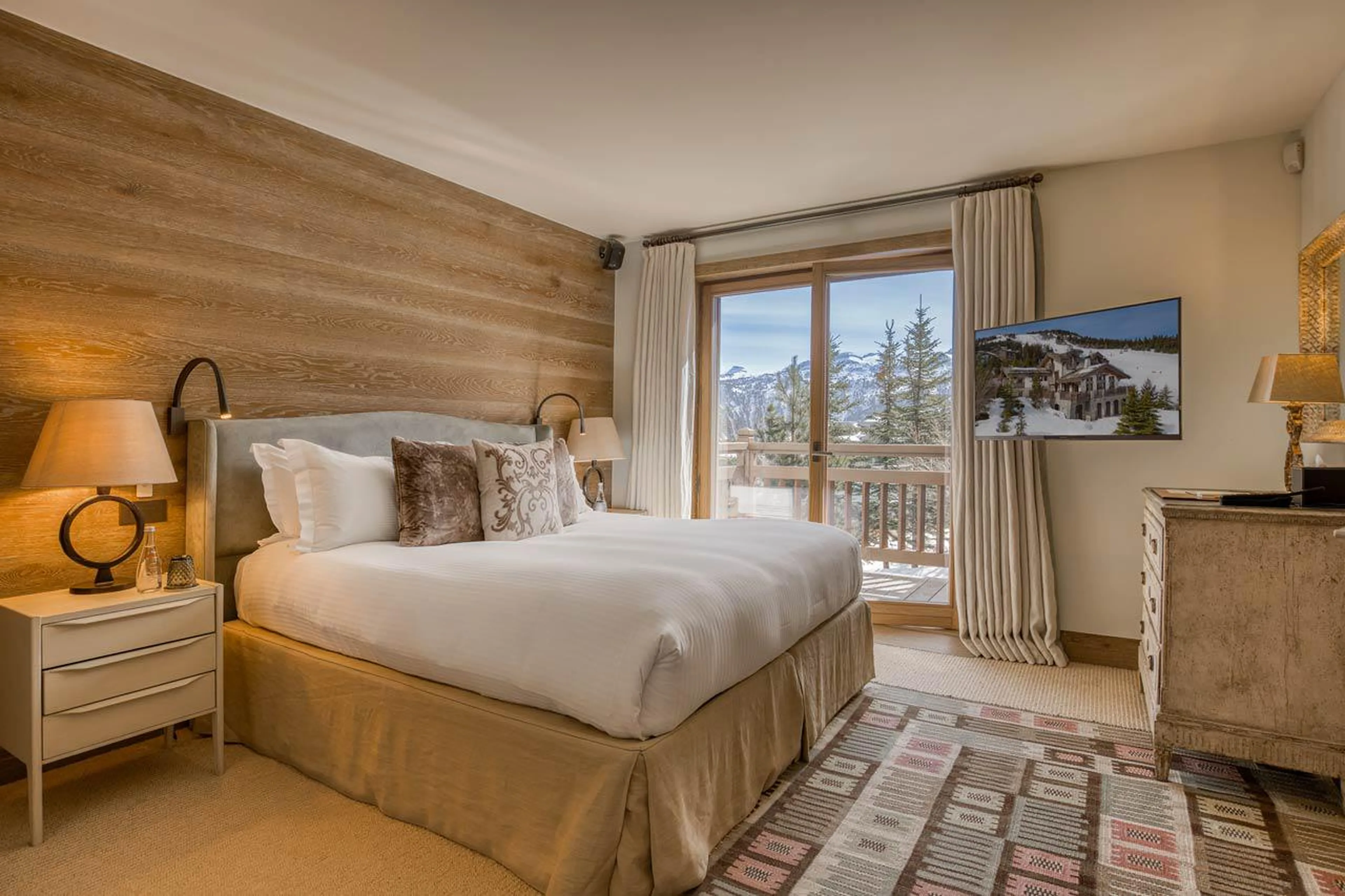 Bedroom four in Shemshak Lodge in Courchevel 1850