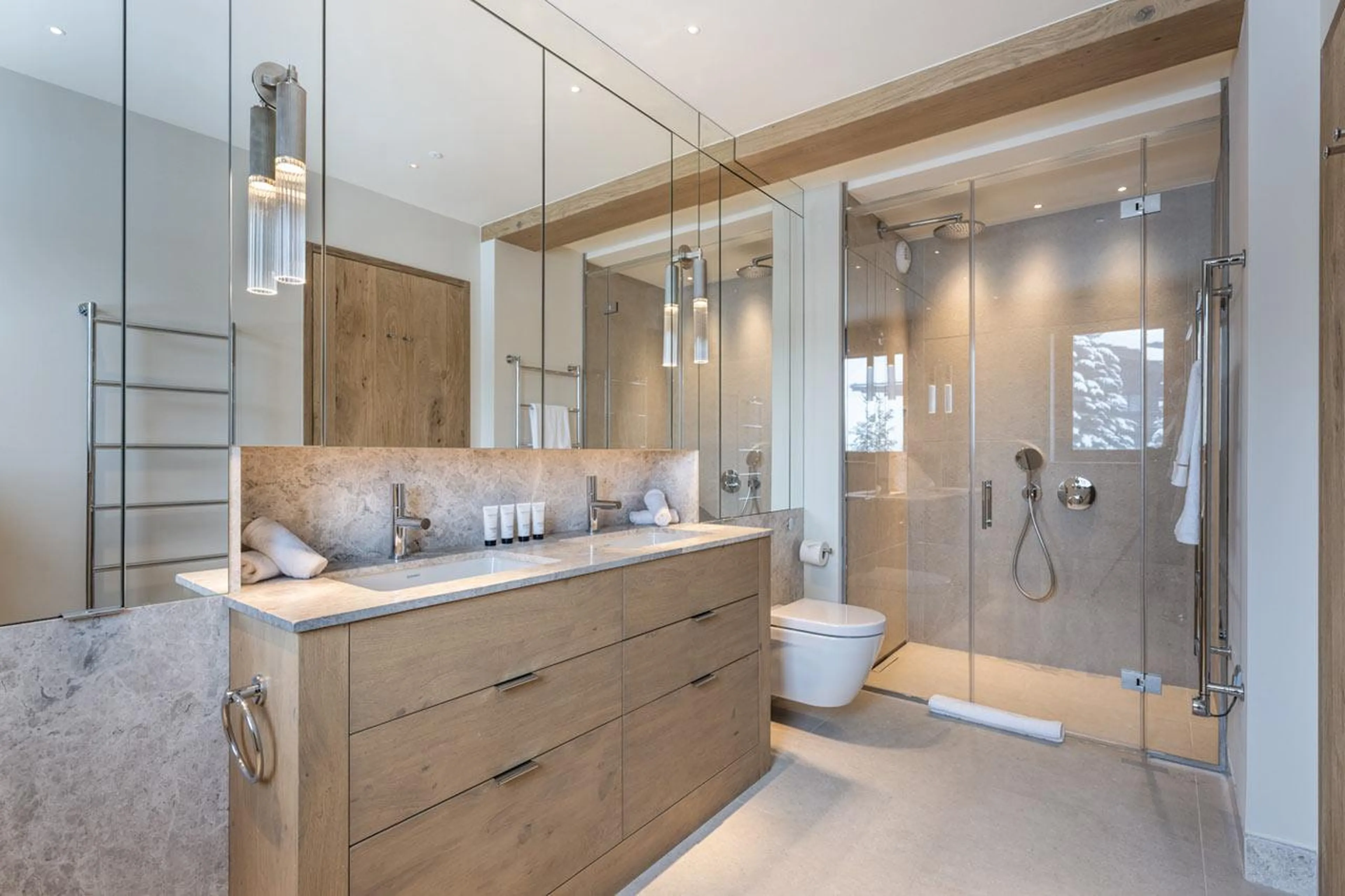 Shower room at Silverstone Lodge Penthouse 4 in Val d'Isere