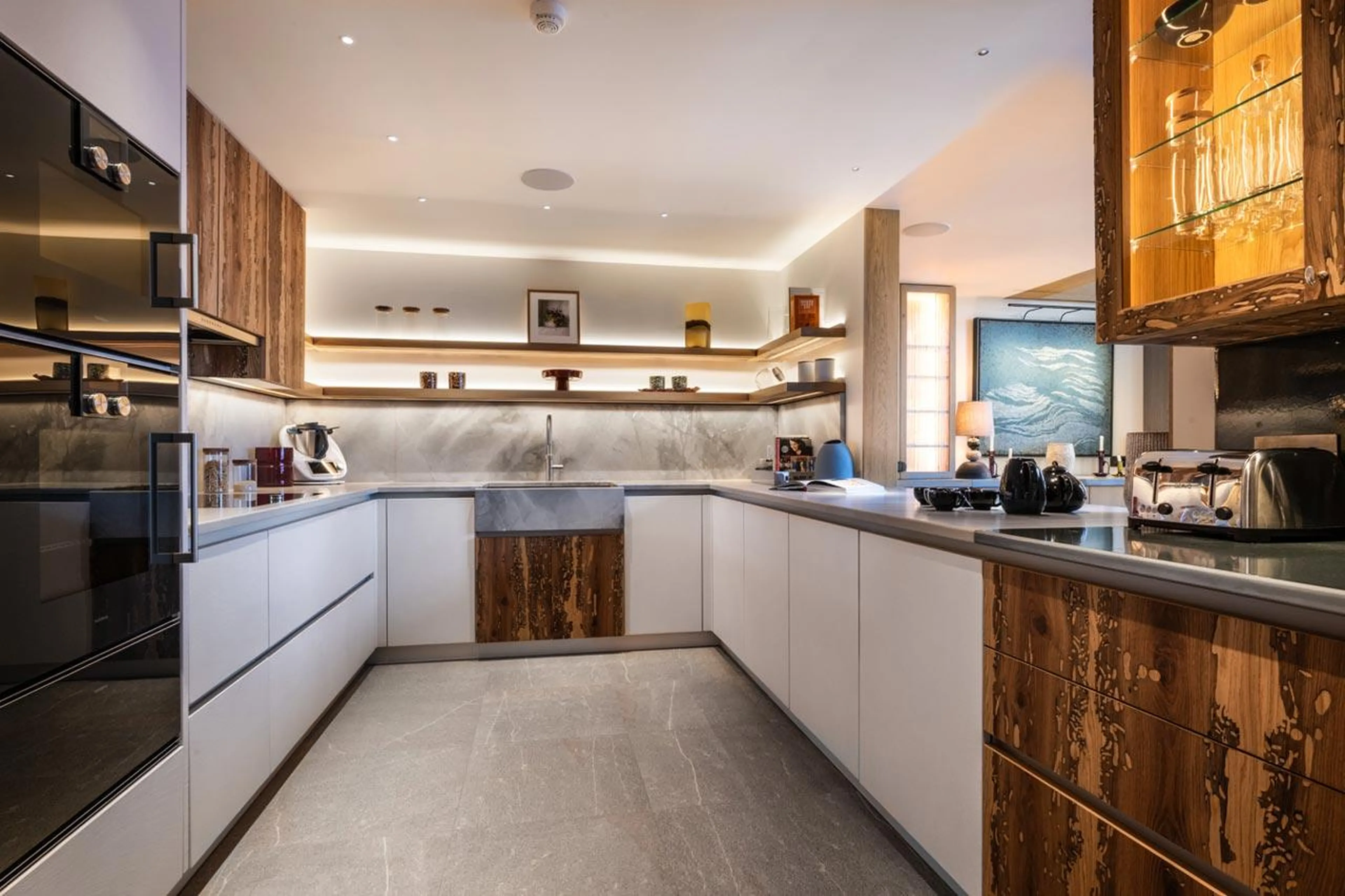 Separate well-equipped kitchen at Silverstone Lodge Penthouse 4 in Val d'Isere