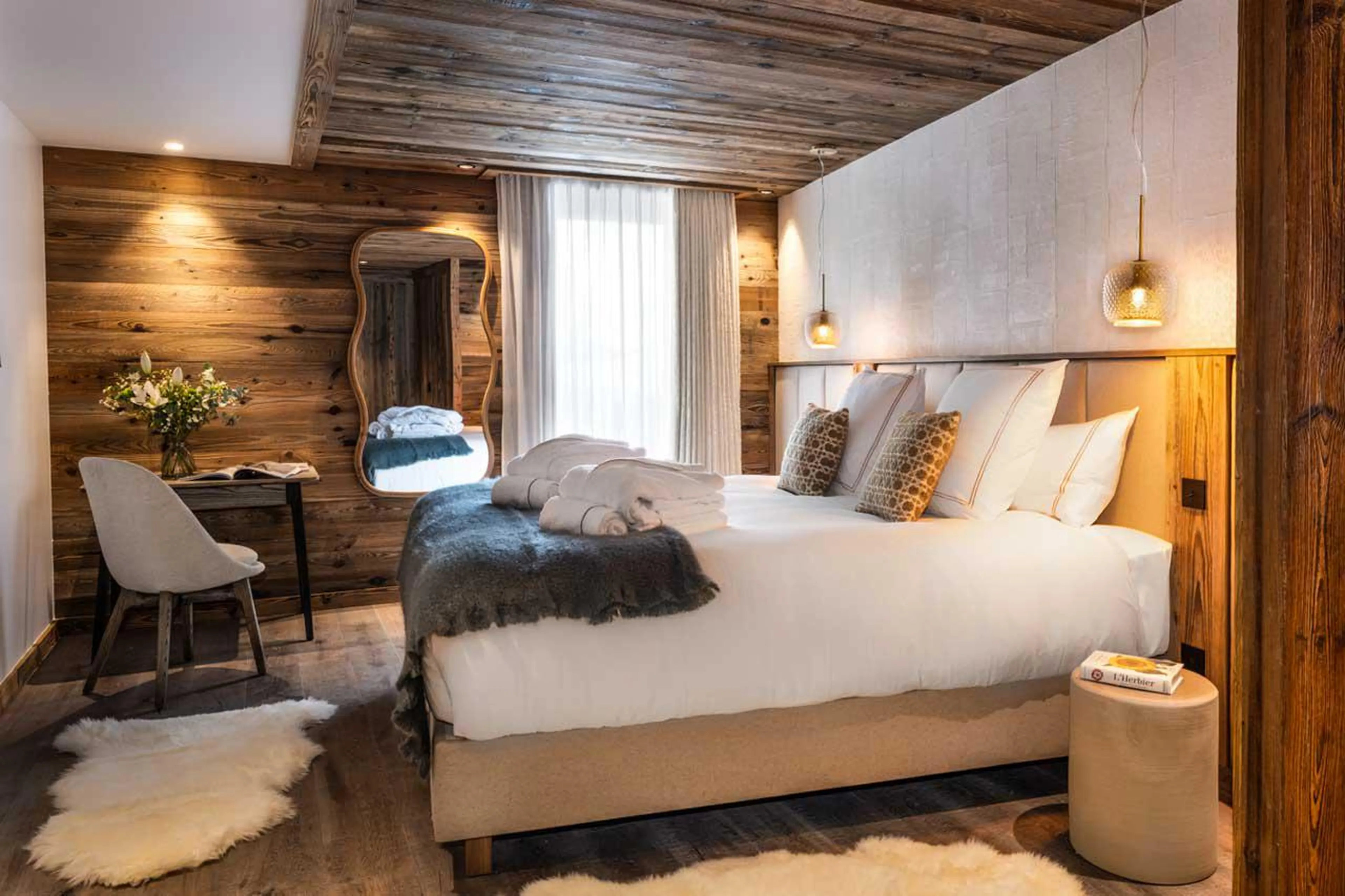 Bedroom one at Silverstone Lodge 1 in Val d'Isere