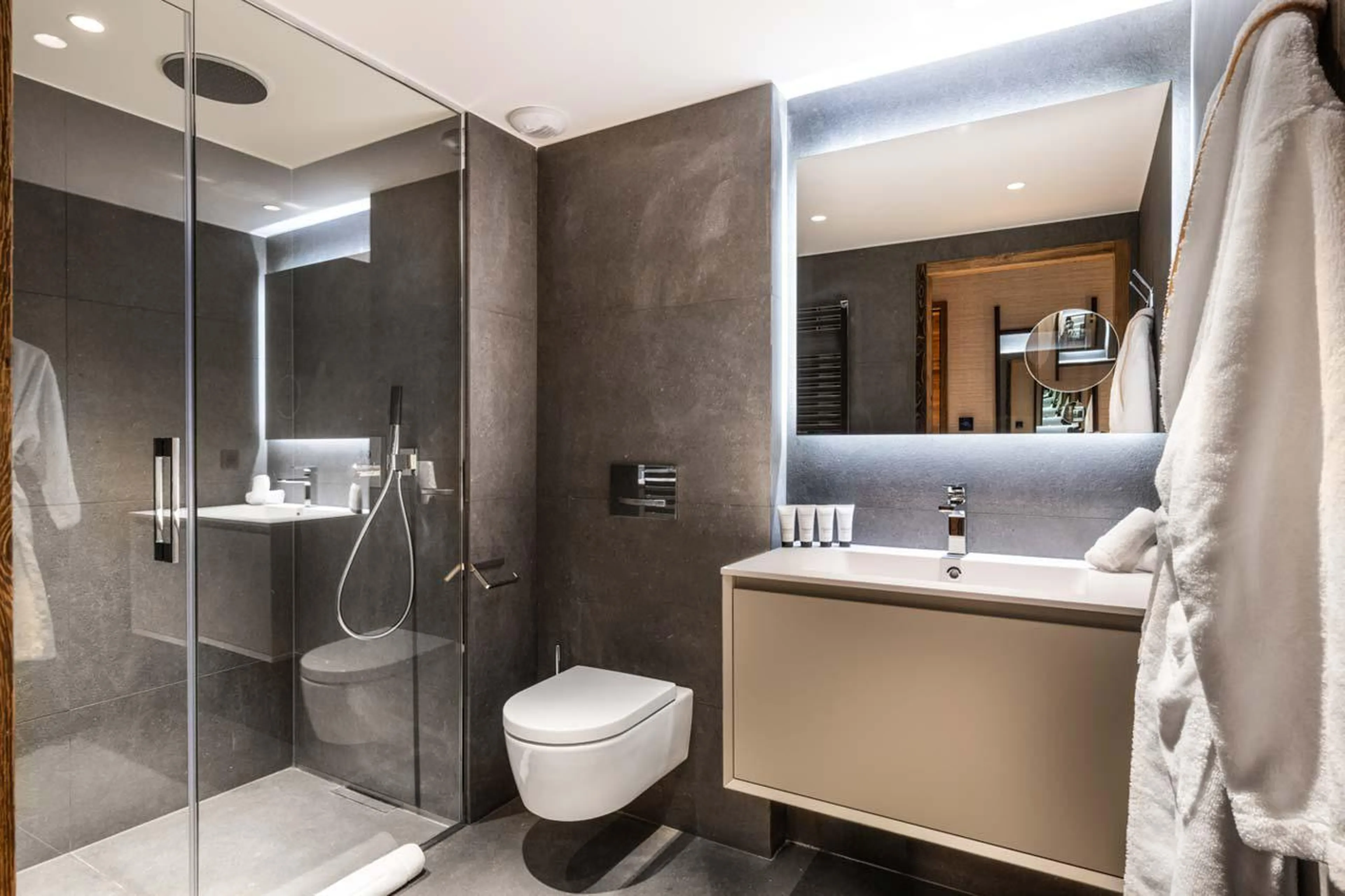 En-suite shower room two at Silverstone Lodge 2 in Val d'Isere