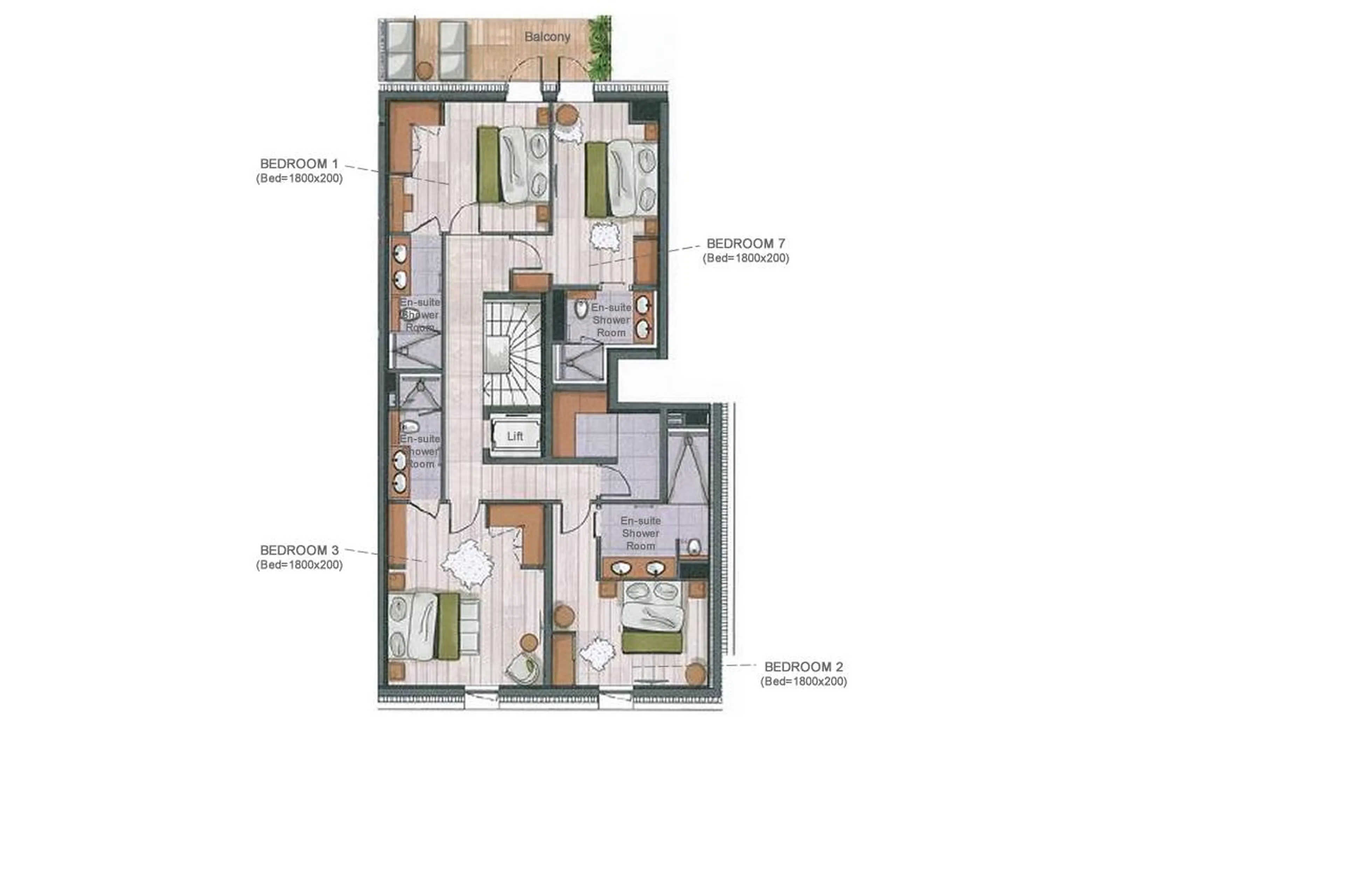 Level 3 floor plan of Silverstone Altitude 7 in Val d'Isere