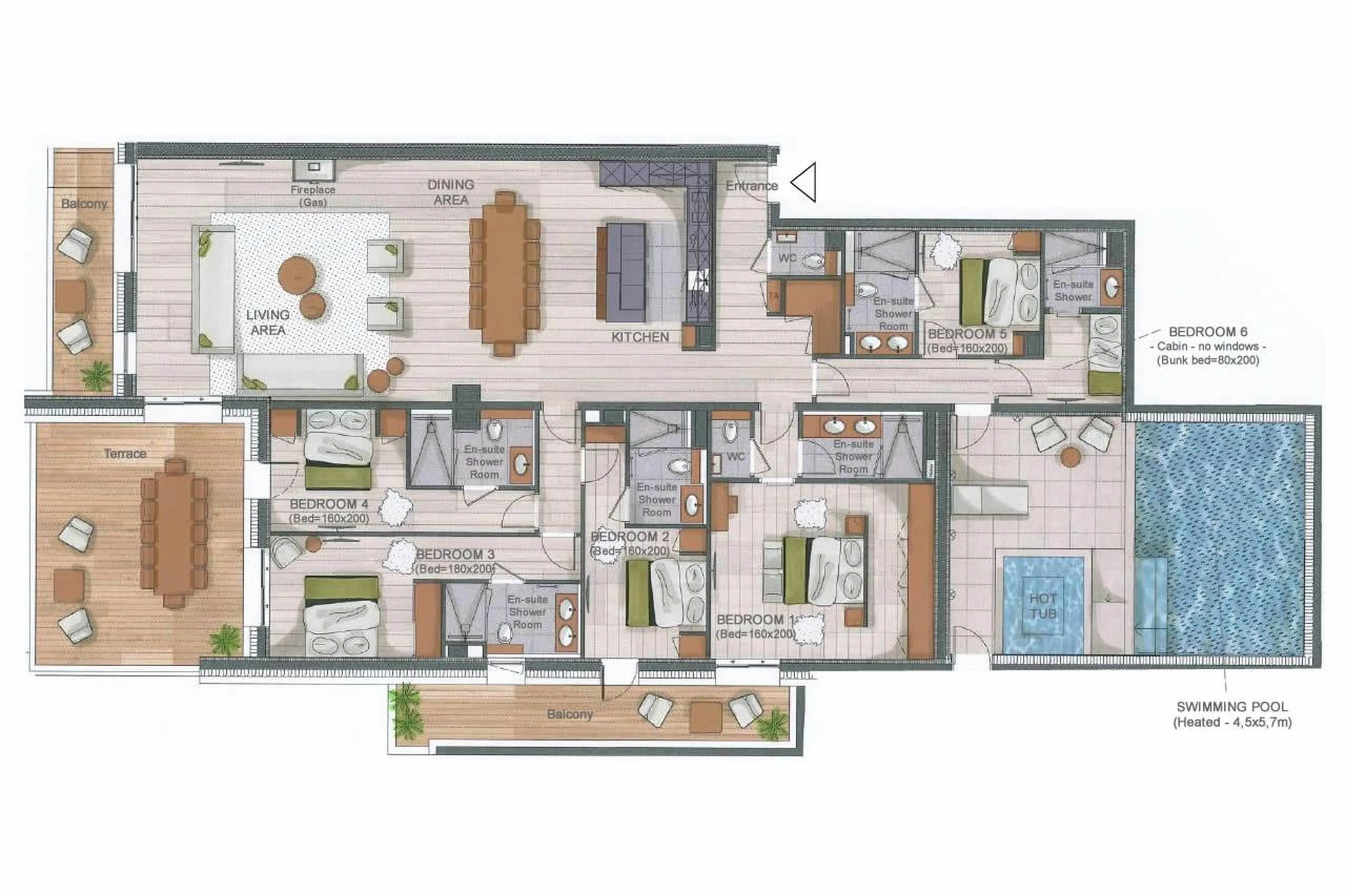 Floor plan of Silverstone Lodge Apartment 2 in Val d'Isere