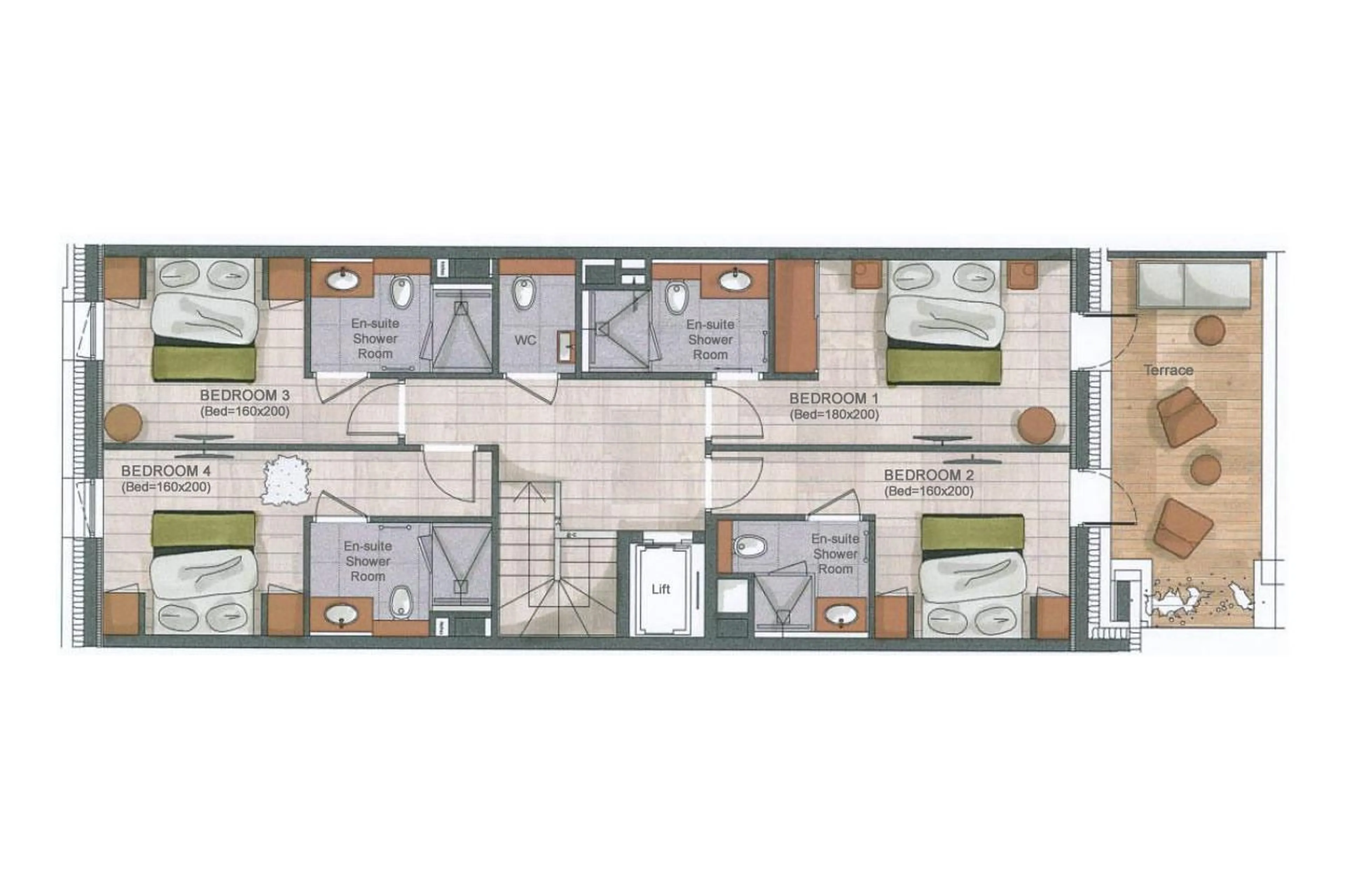 Level 3 floor plan of Silverstone Lodge Penthouse 6 in Val d'Isere