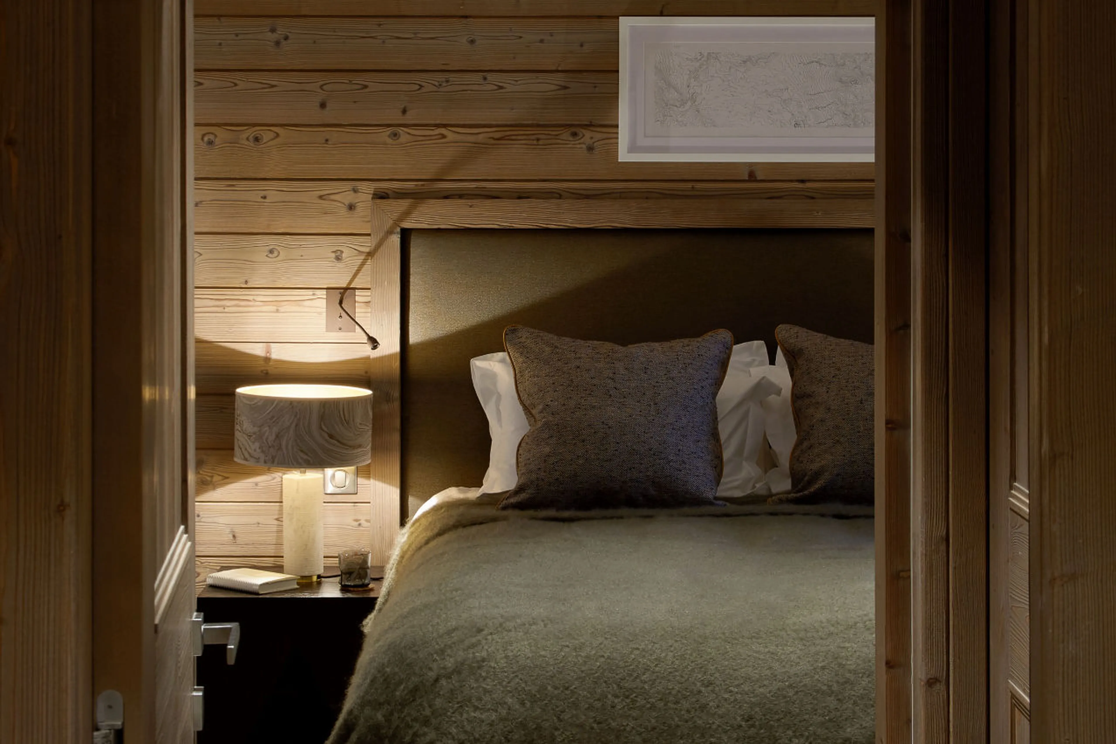 View of double bedroom at Apartment Six Senses 3 in Courchevel 1850