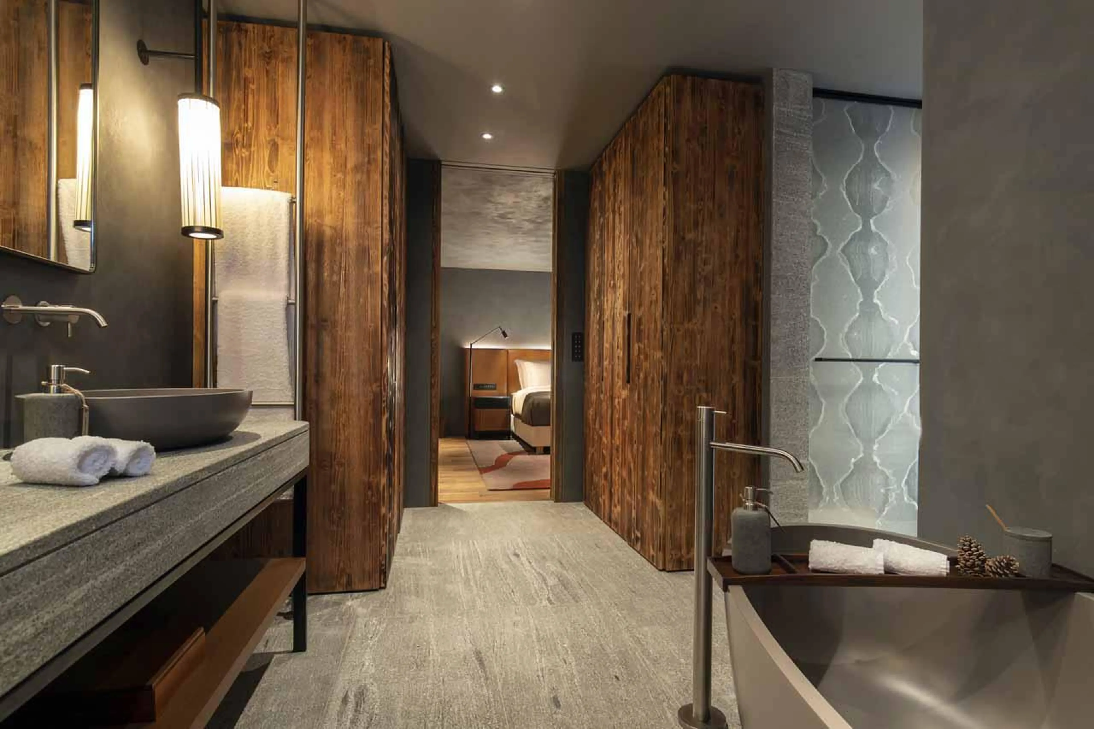 En-suite bathroom at Six Senses Crans Montana