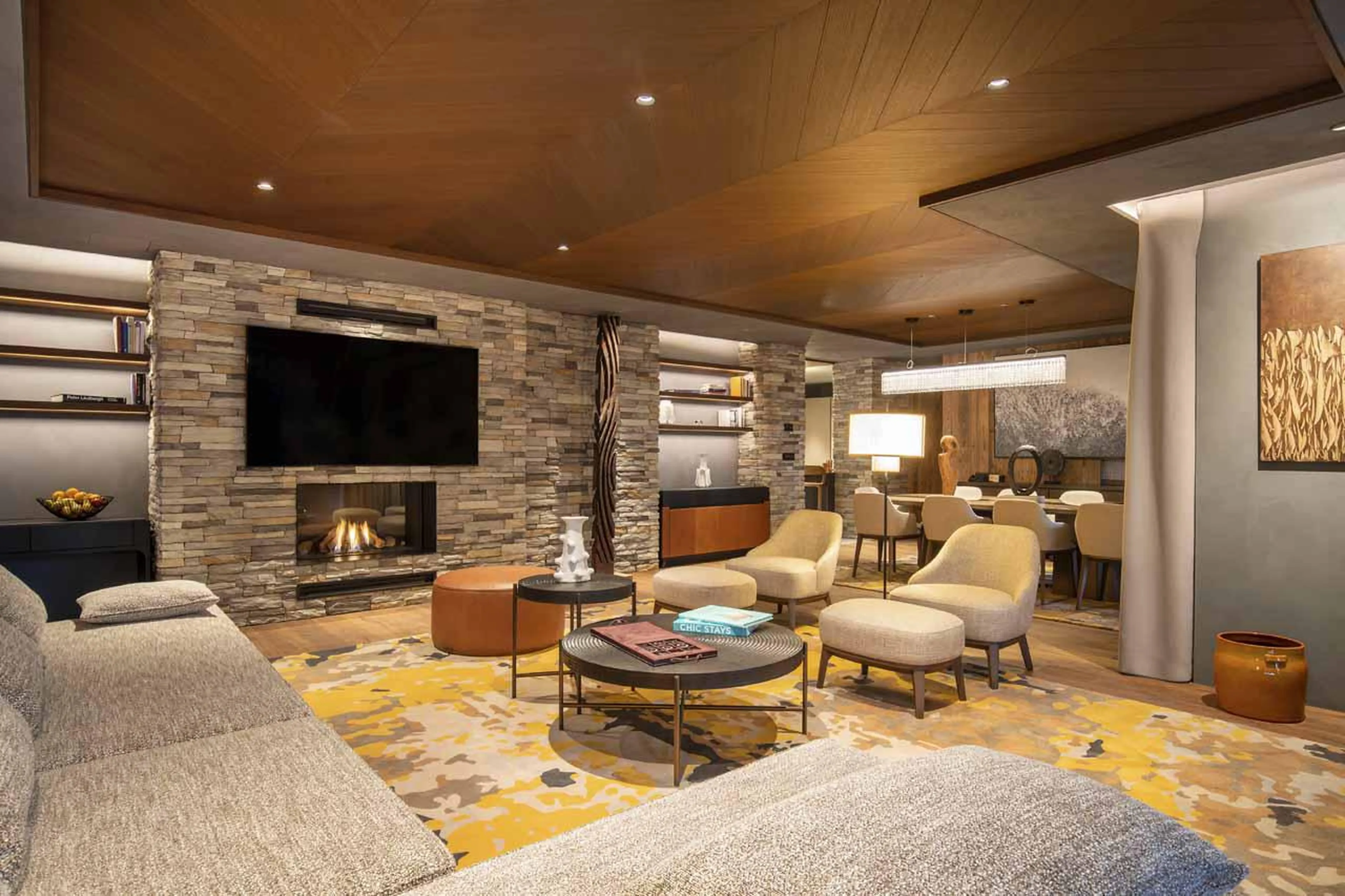 Living area at Six Senses Crans Montana