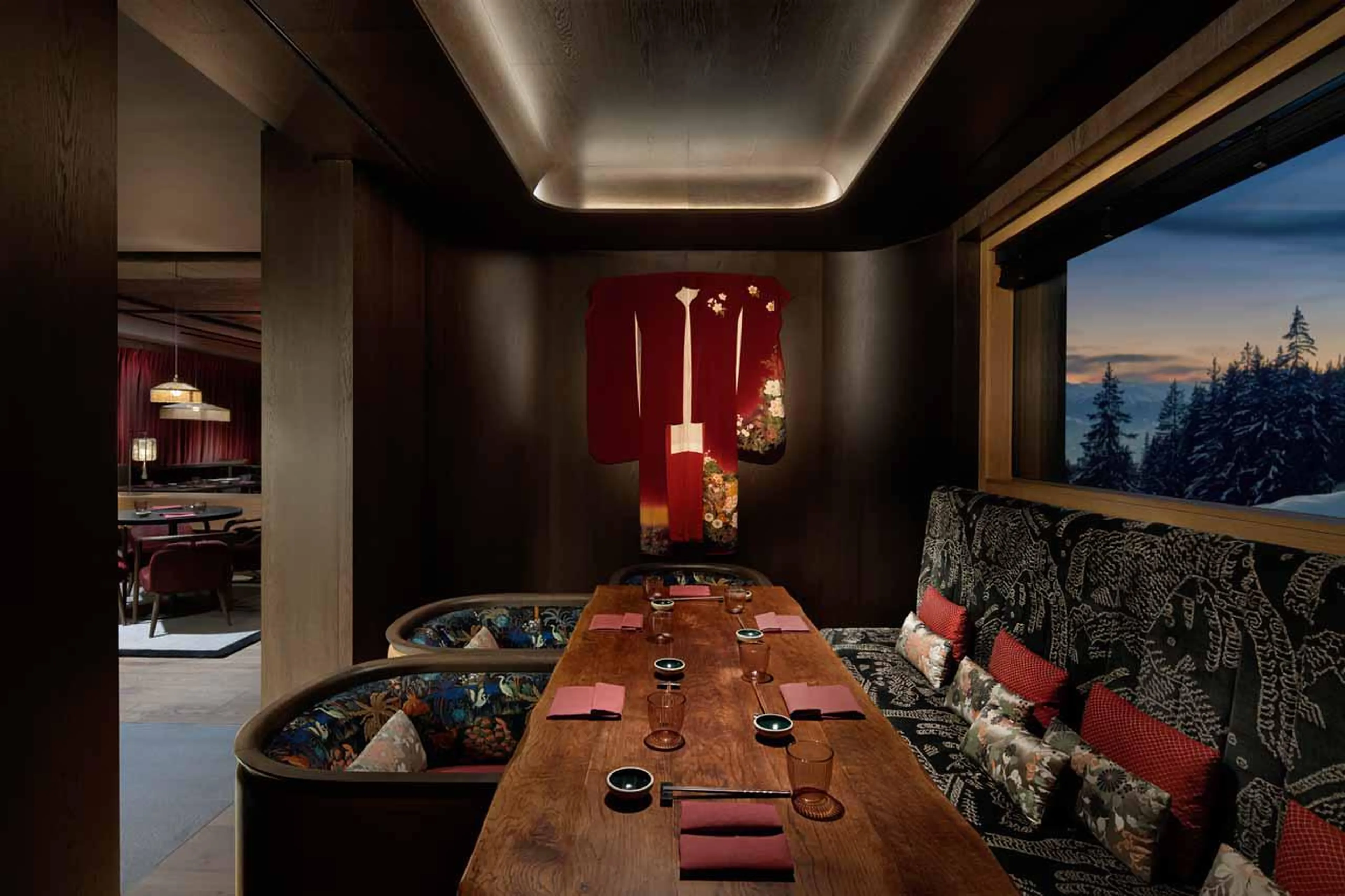 Private dining room at Six Senses Crans Montana