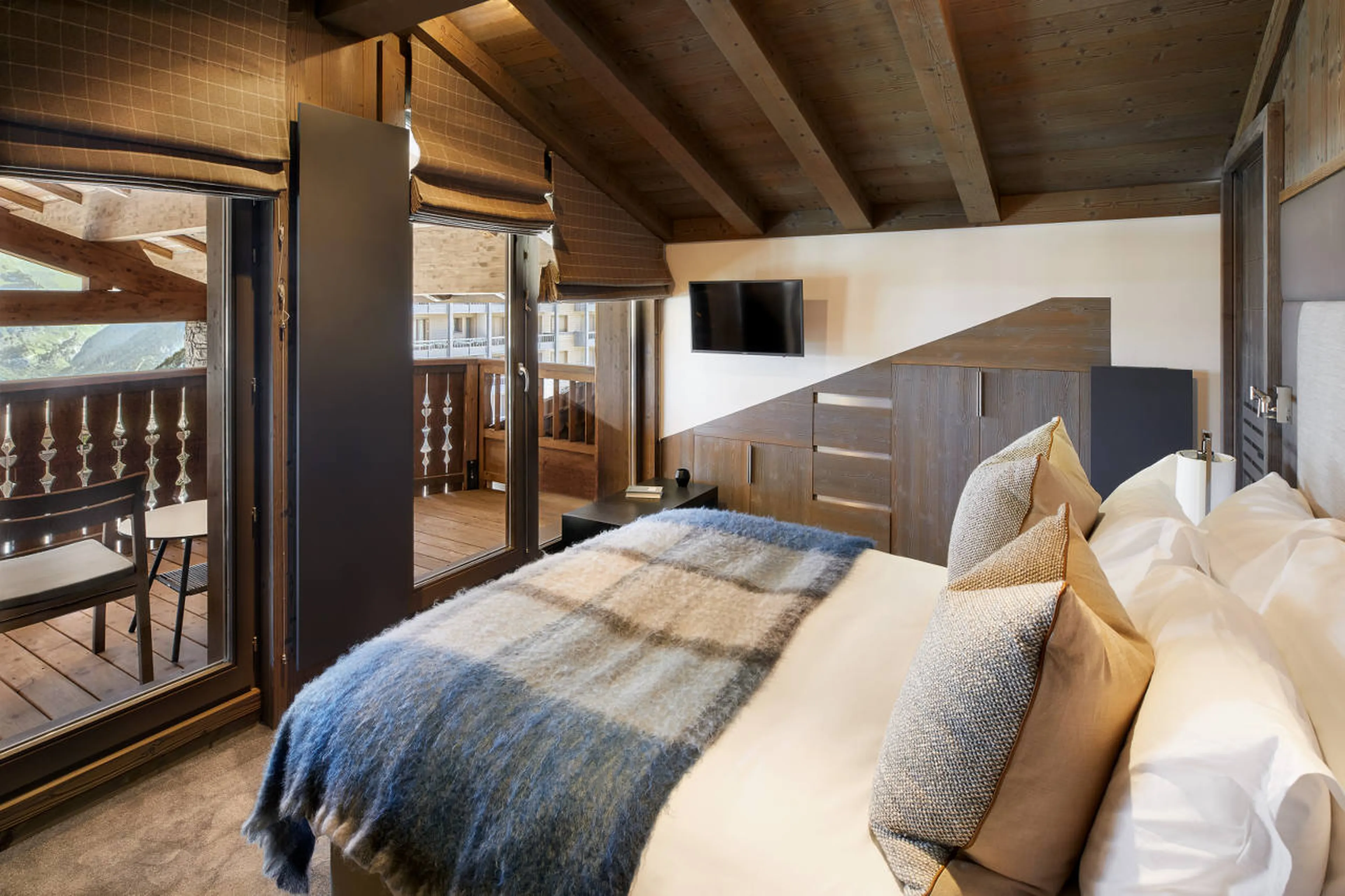 Bedroom one at Apartment Six Senses 4 in Courchevel 1850
