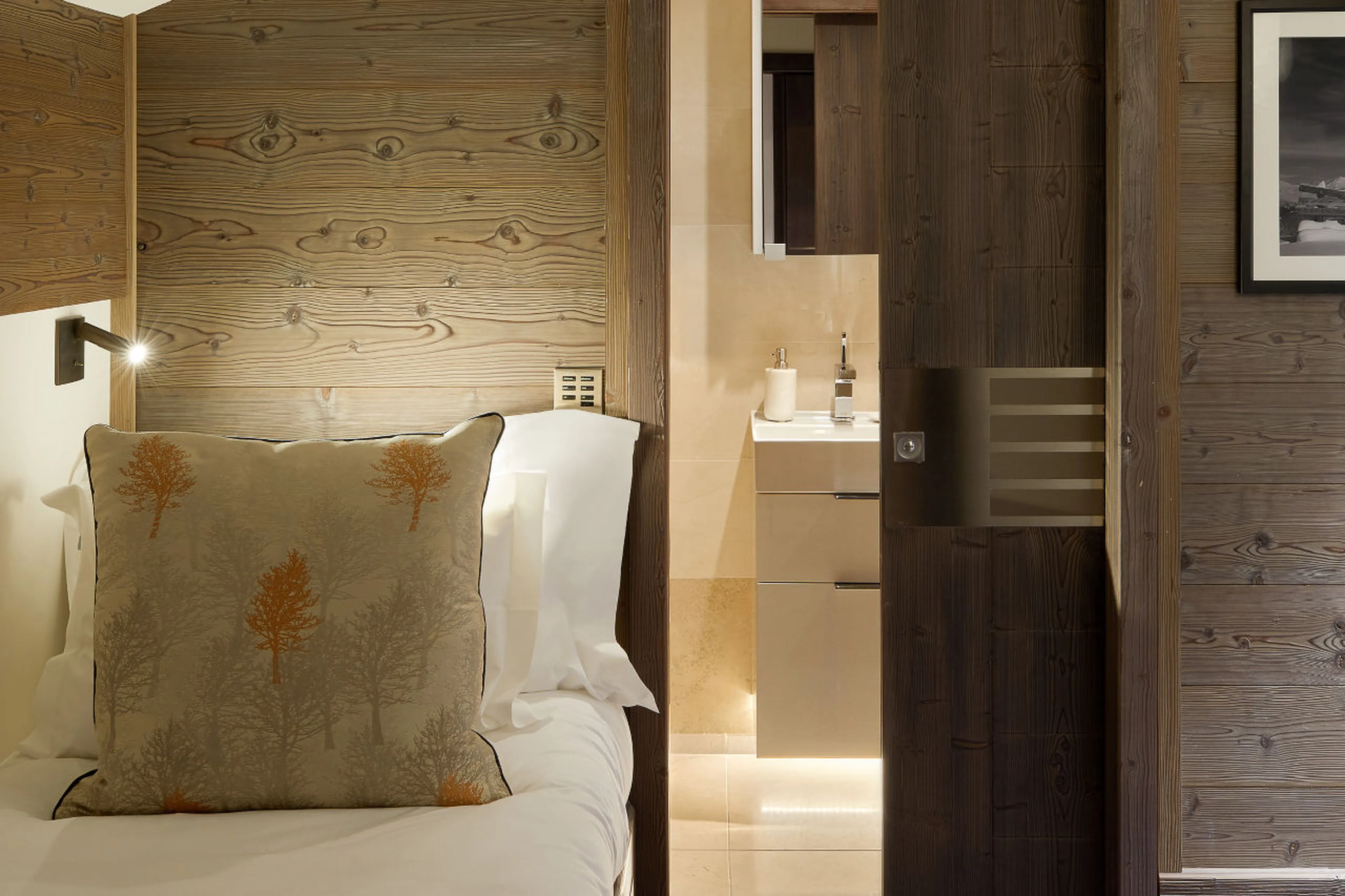 Bedroom three at Apartment Six Senses 4 in Courchevel 1850