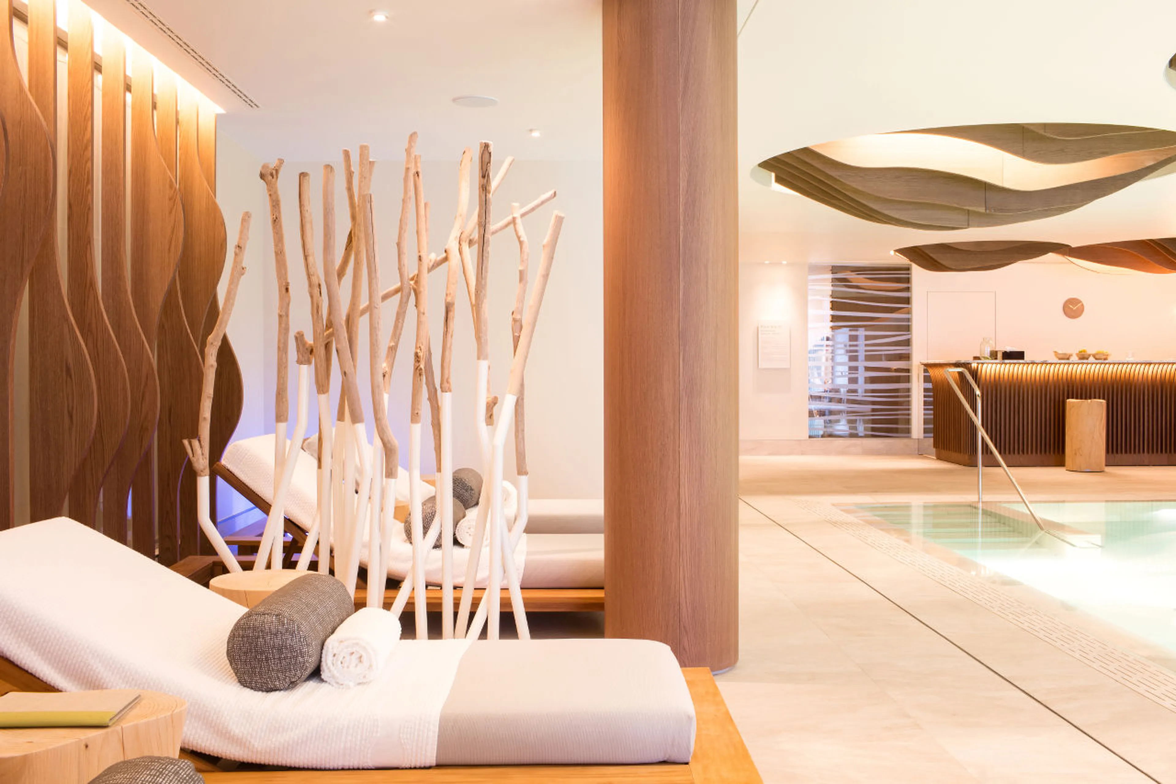 Relaxation area at Six Senses spa in Courchevel 1850