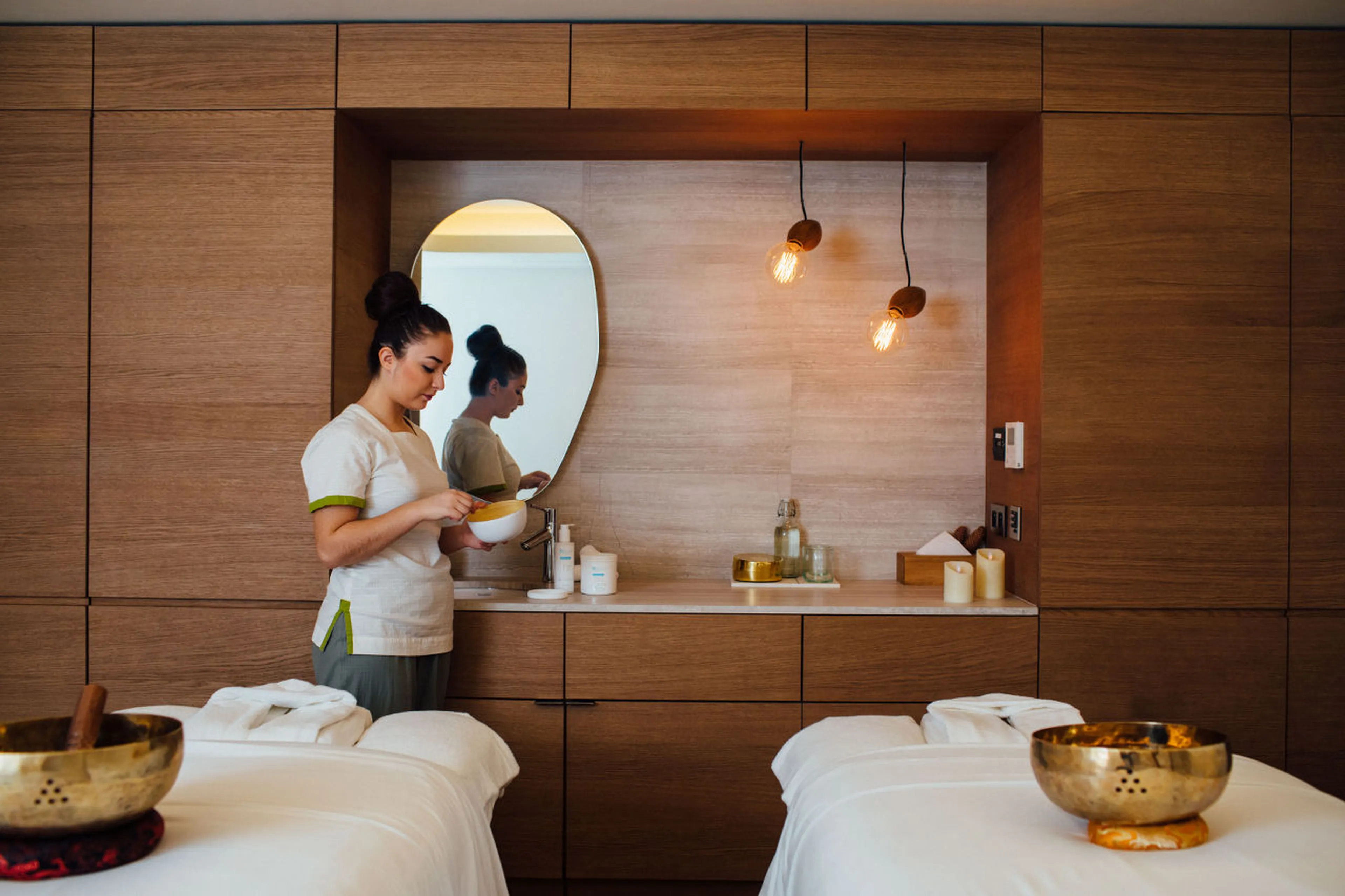 Treatment room at Six Senses spa in Courchevel 1850
