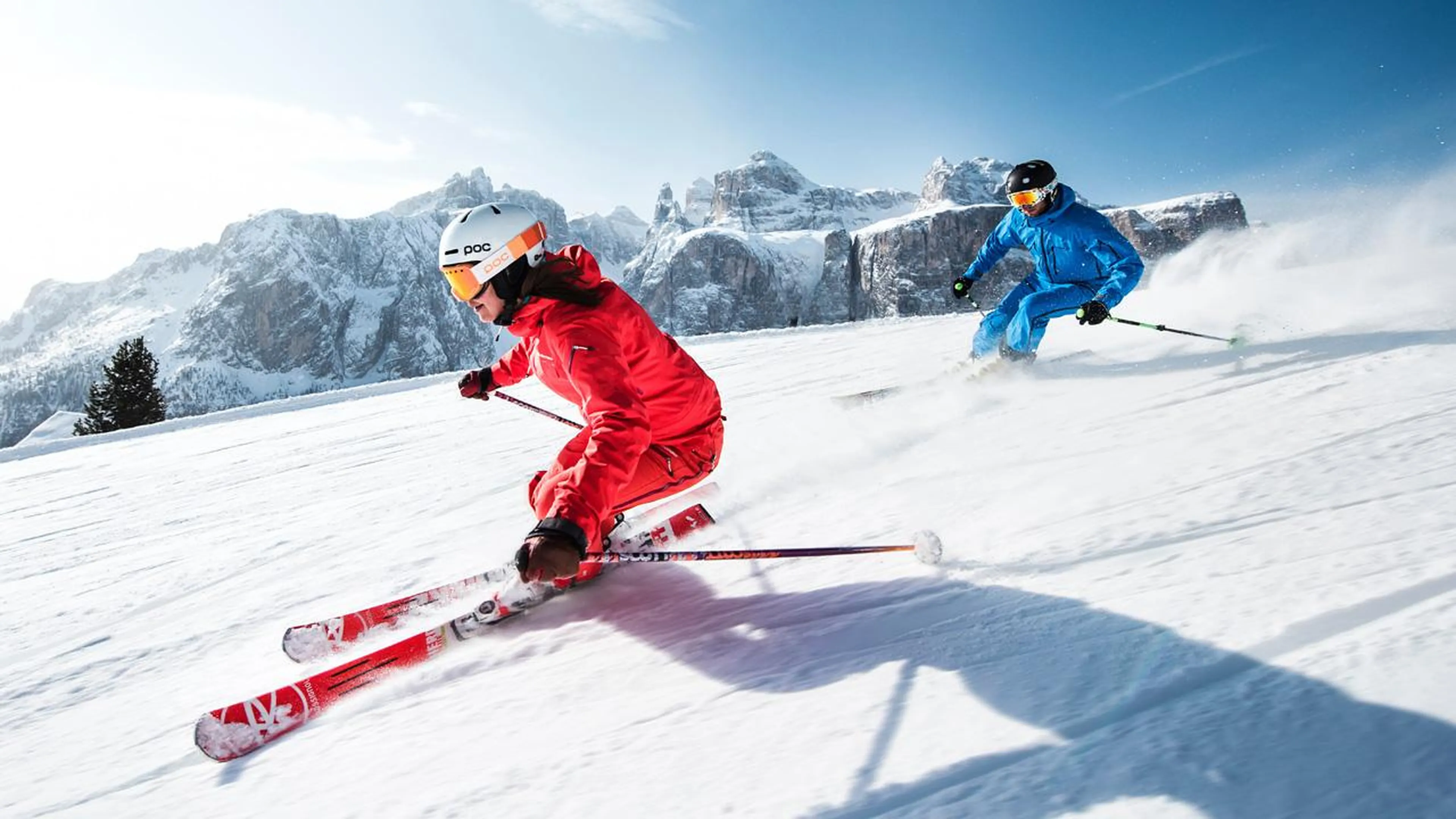 Skiing in Alta Badia in Italy
