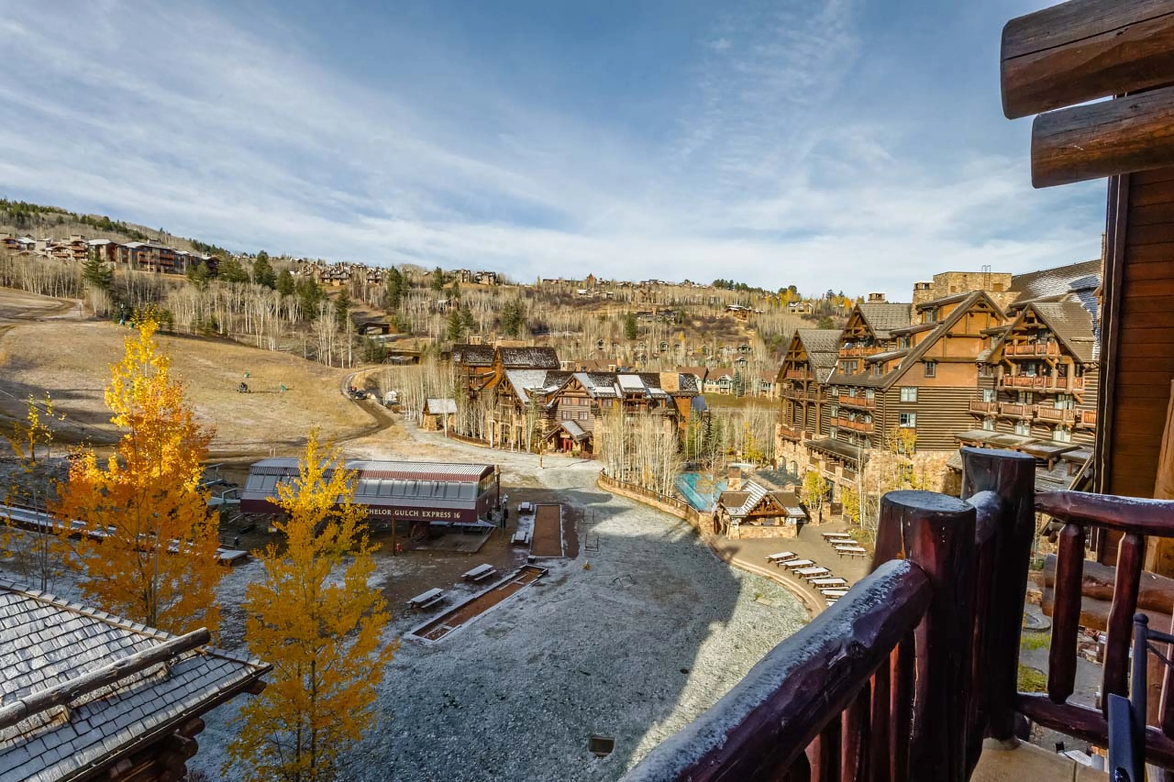 Balcony view at Snowflake Penthouse in Beaver Creek