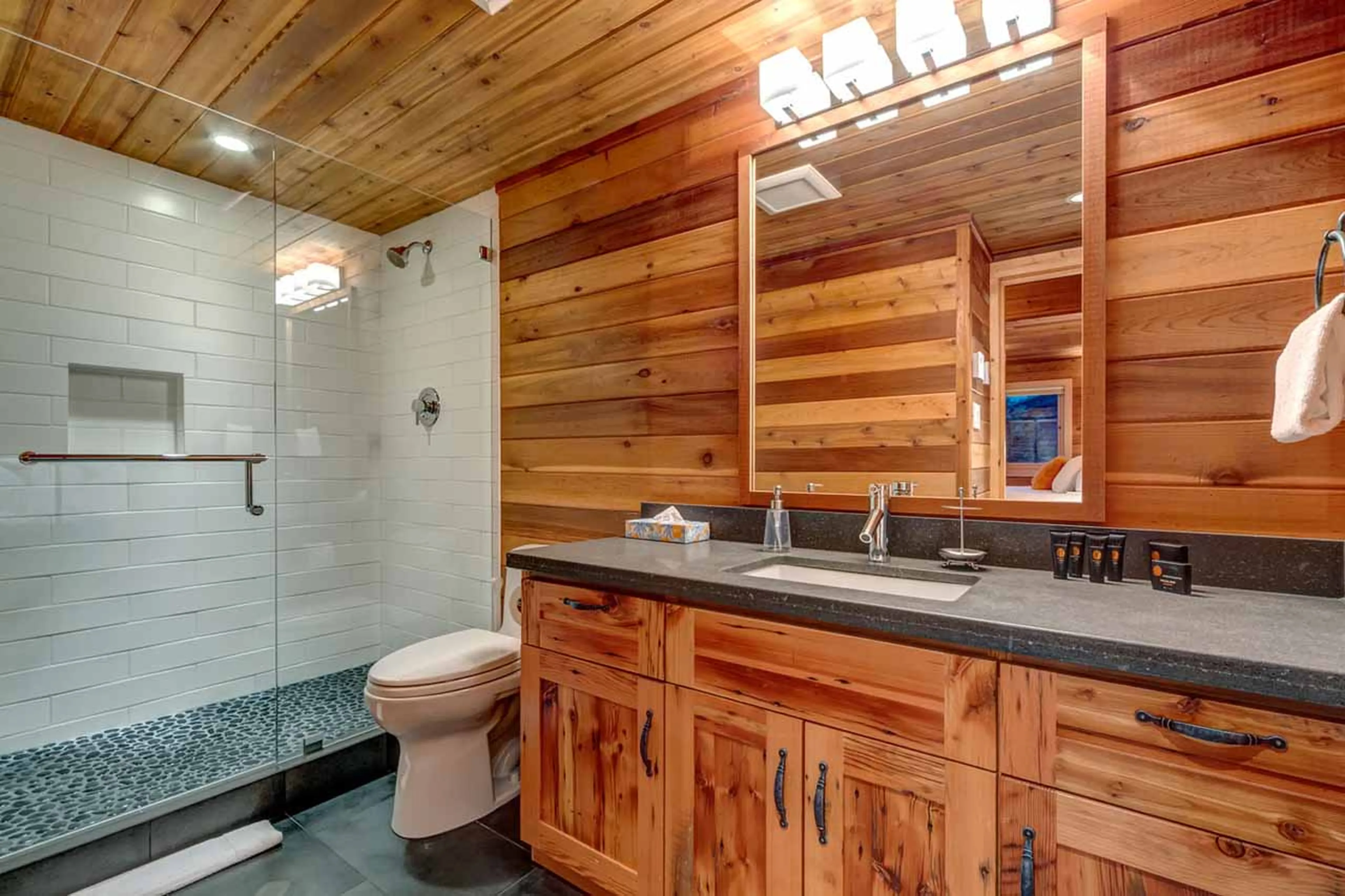 Bedroom 1 en-suite at Snowridge Chalet 7 in Whistler